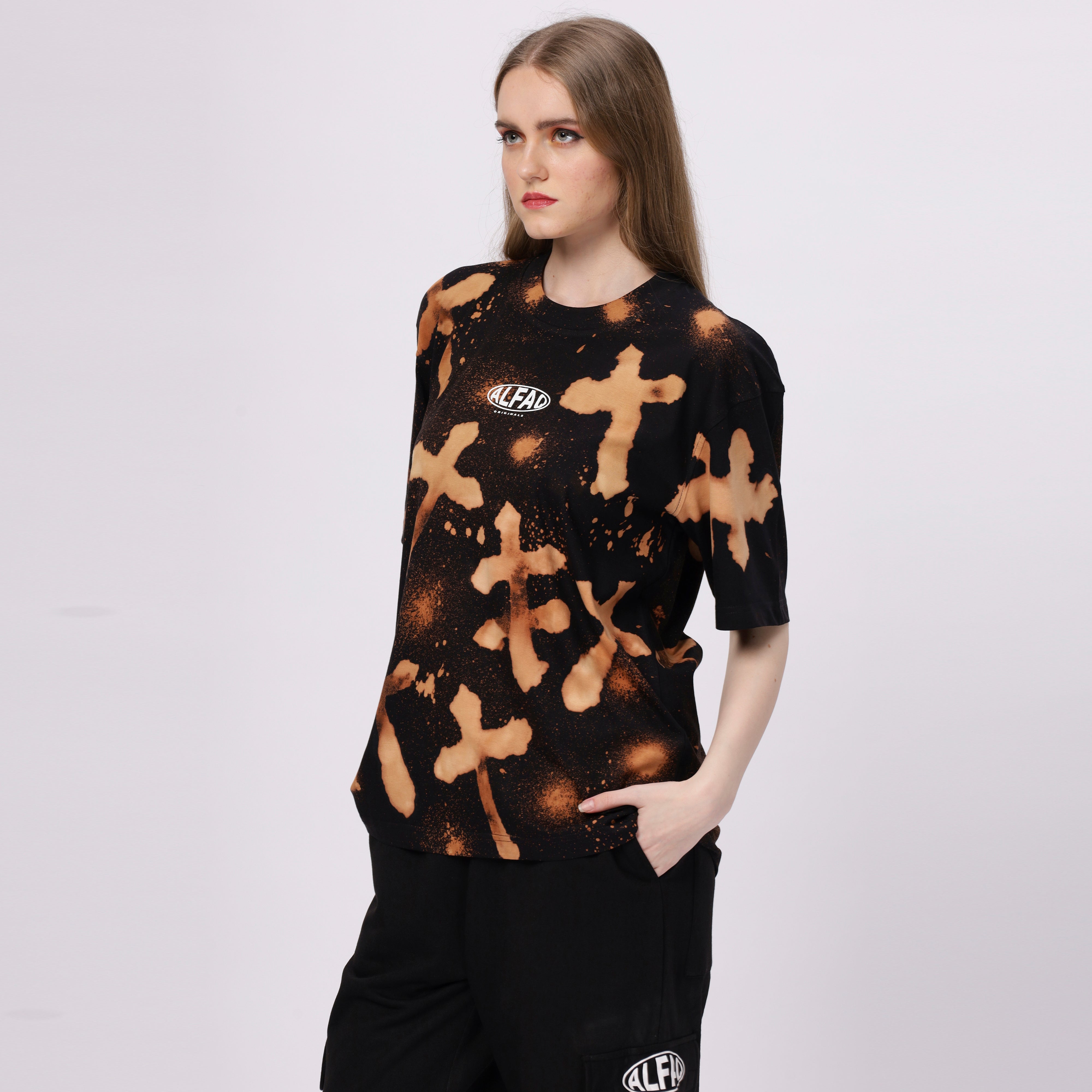 Alfaq Orignal Cross Oversized Tshirt - Alfaq