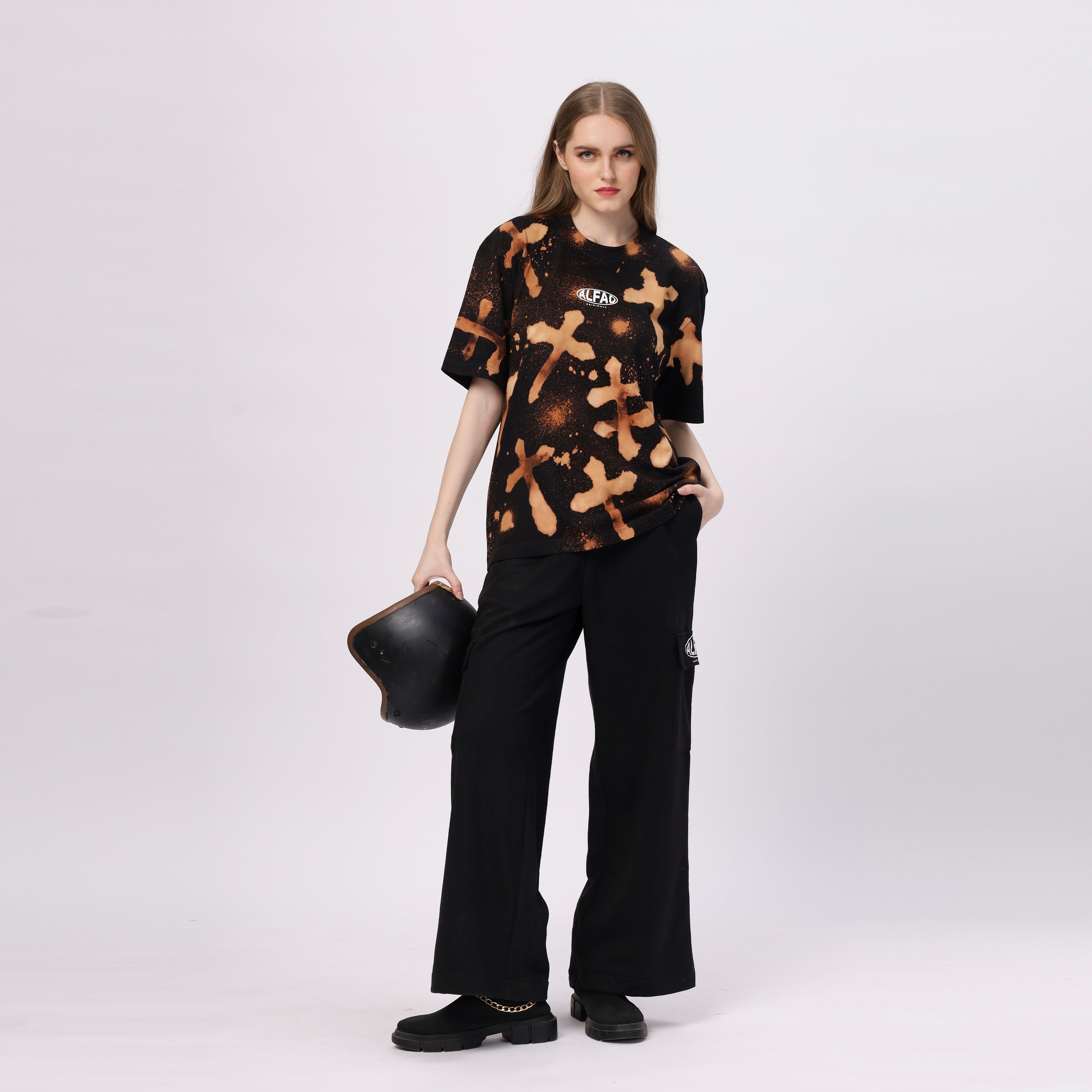 Alfaq Orignal Cross Oversized Tshirt - Alfaq