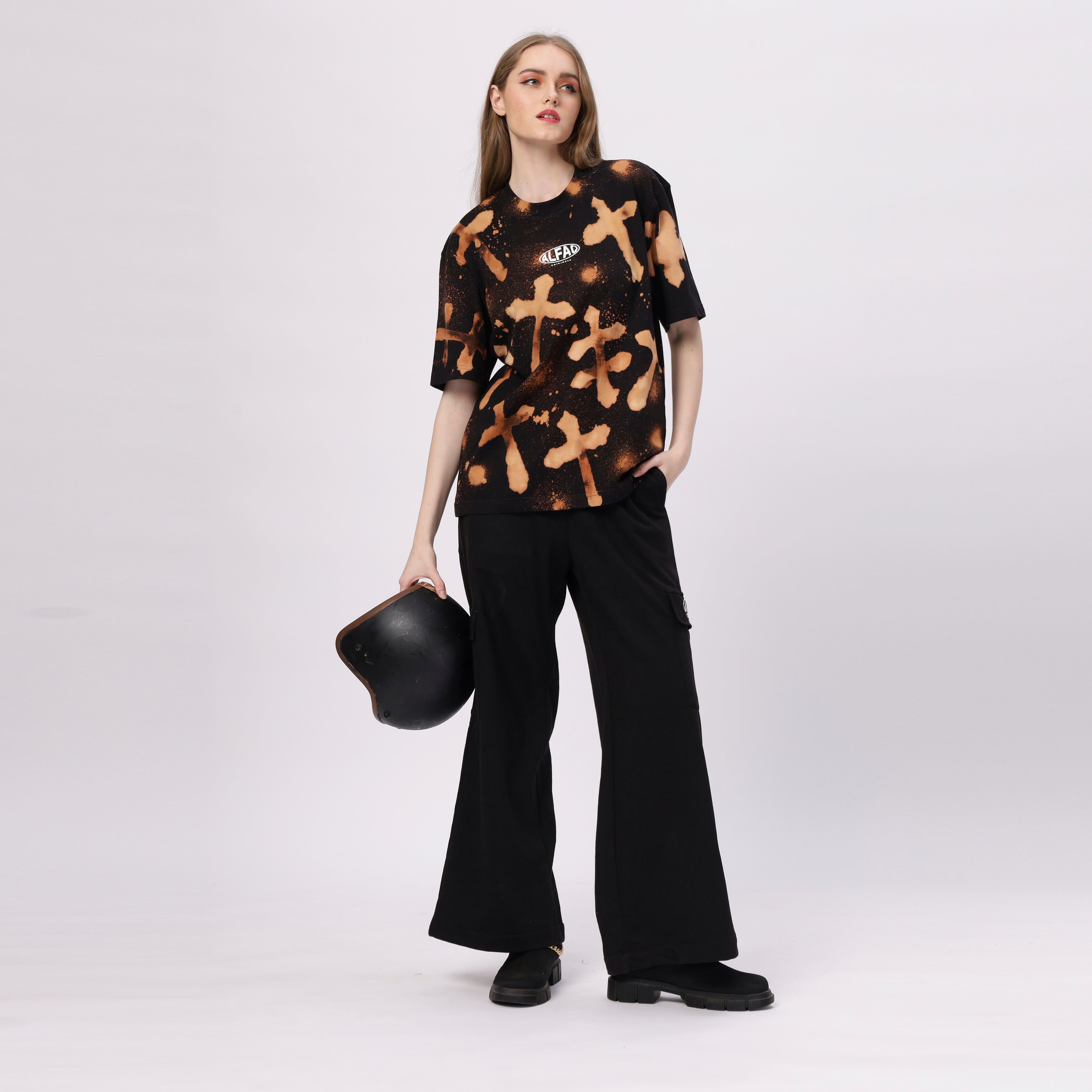 Alfaq Orignal Cross Oversized Tshirt - Alfaq