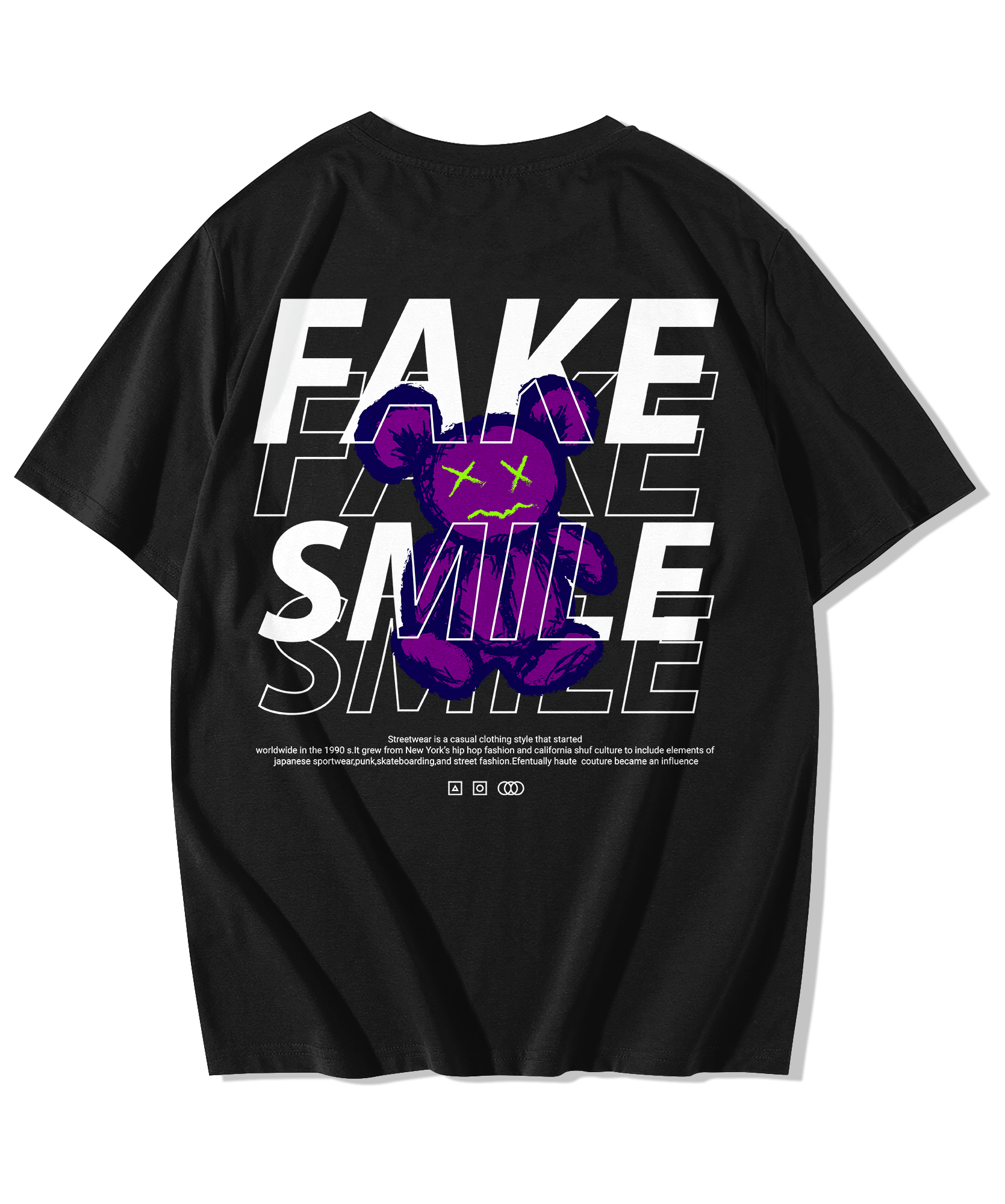 Alfaq Fake Smile Oversized T-Shirt - Alfaq