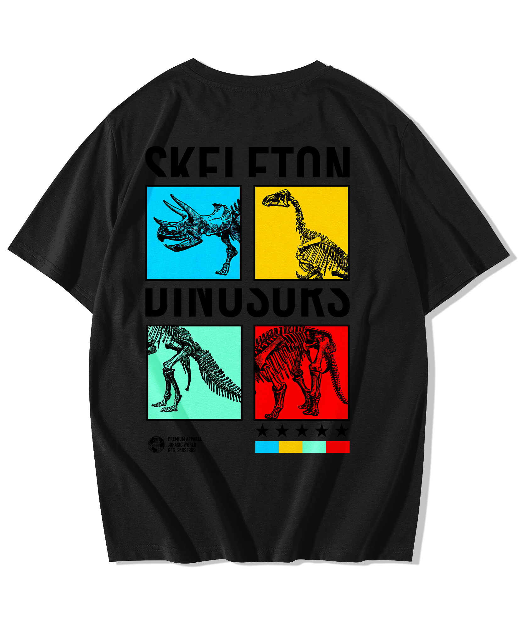 Alfaq Dianosour Design Oversized T-Shirt - Alfaq