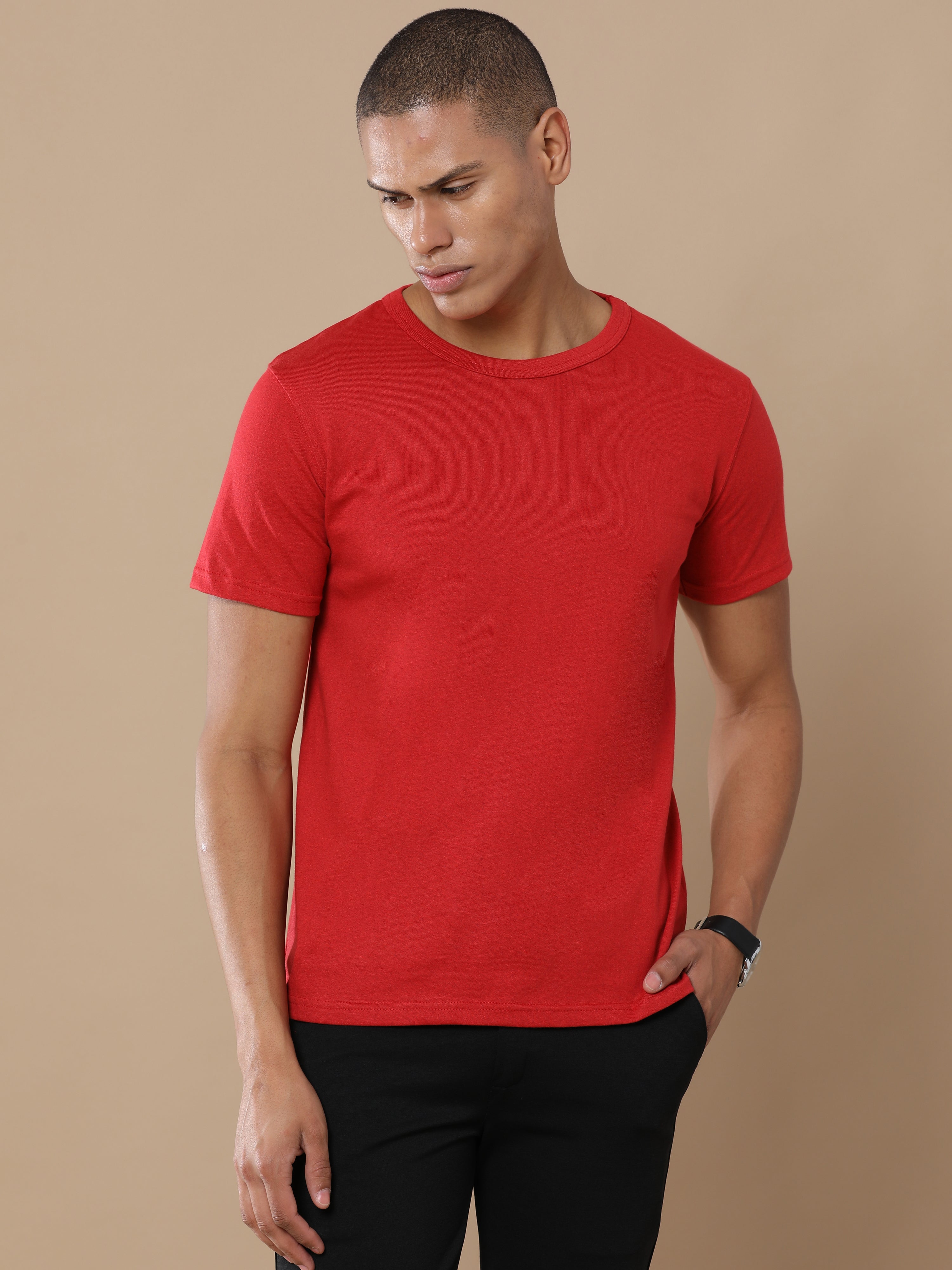 Alfaq Basic Sustinable Red Tshirt
