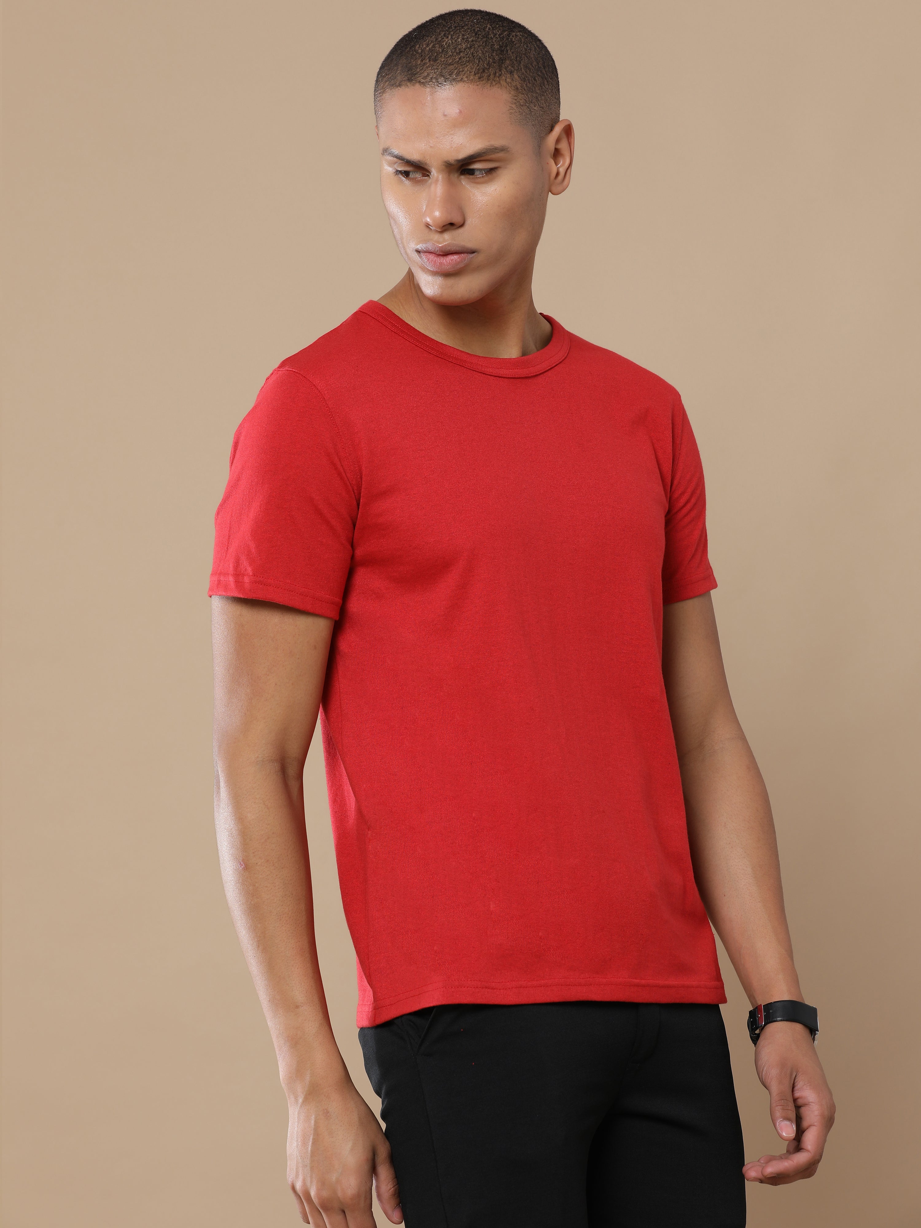 Alfaq Basic Sustinable Red Tshirt