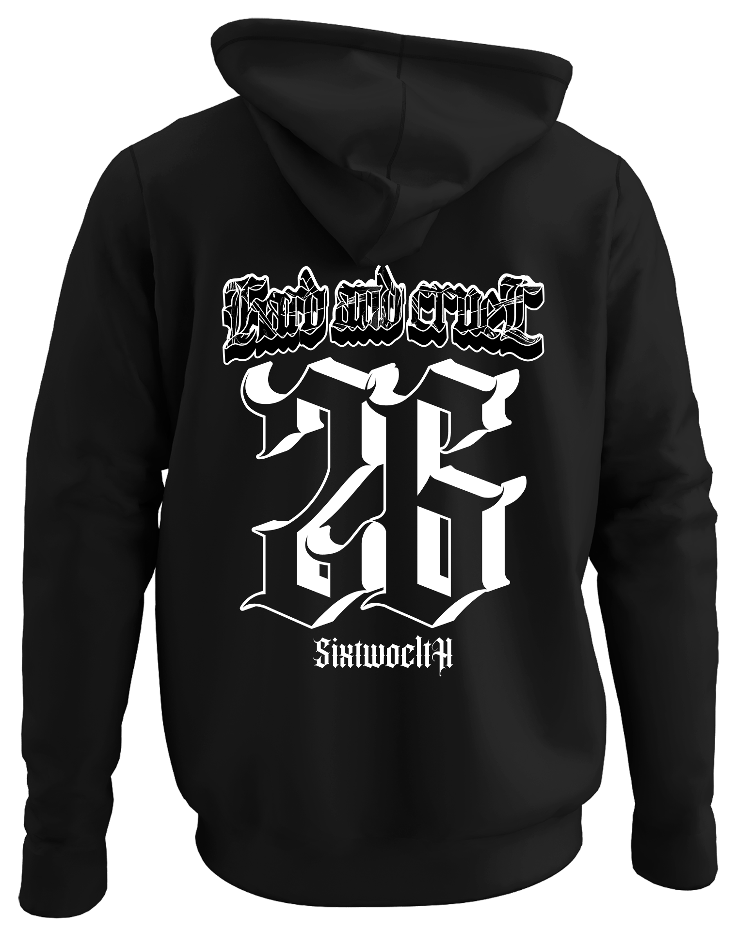 Alfaq 26 siriwoclth back black plain hoodie