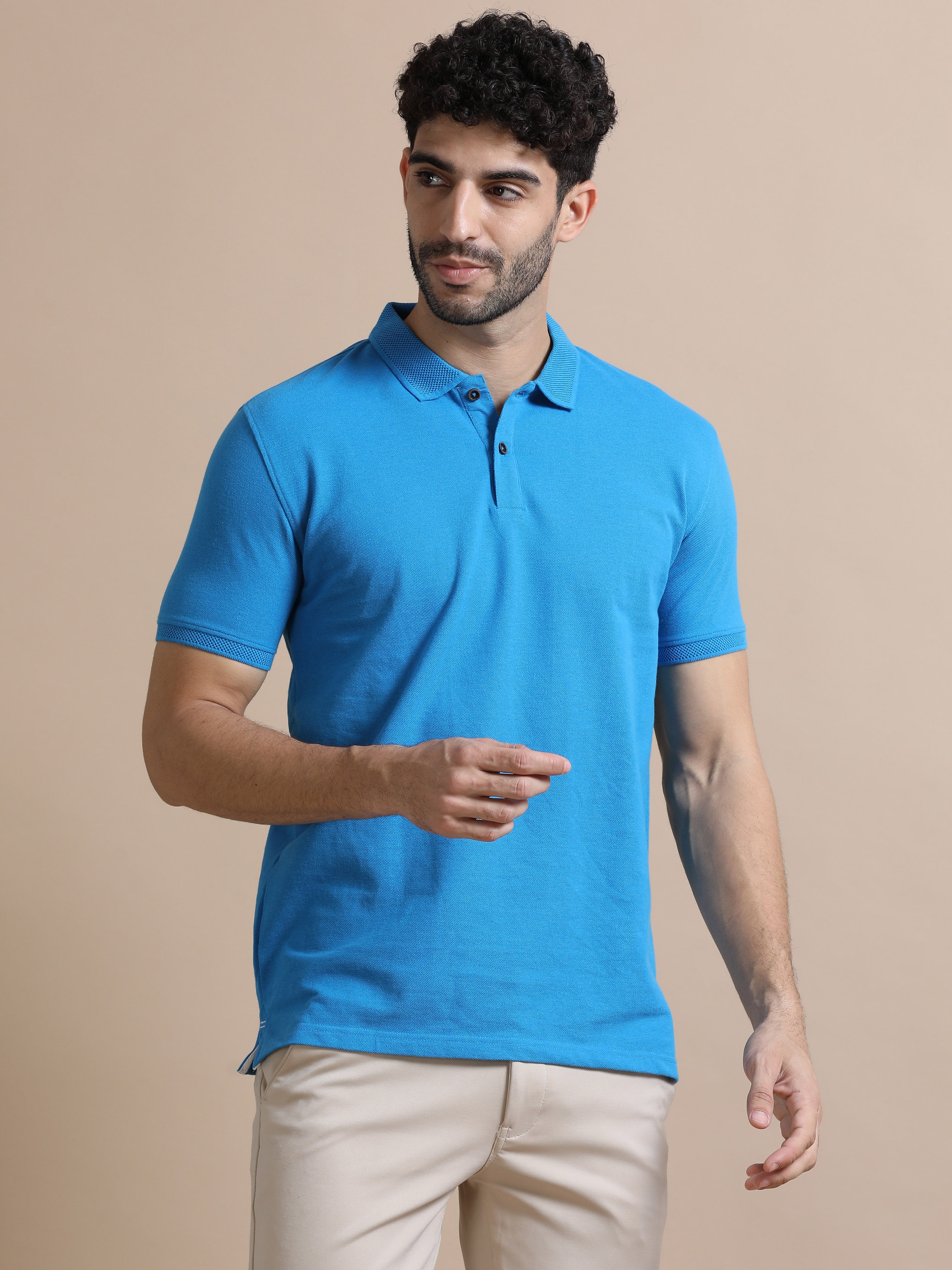 Basic Aqua Blue Polo Tshirt