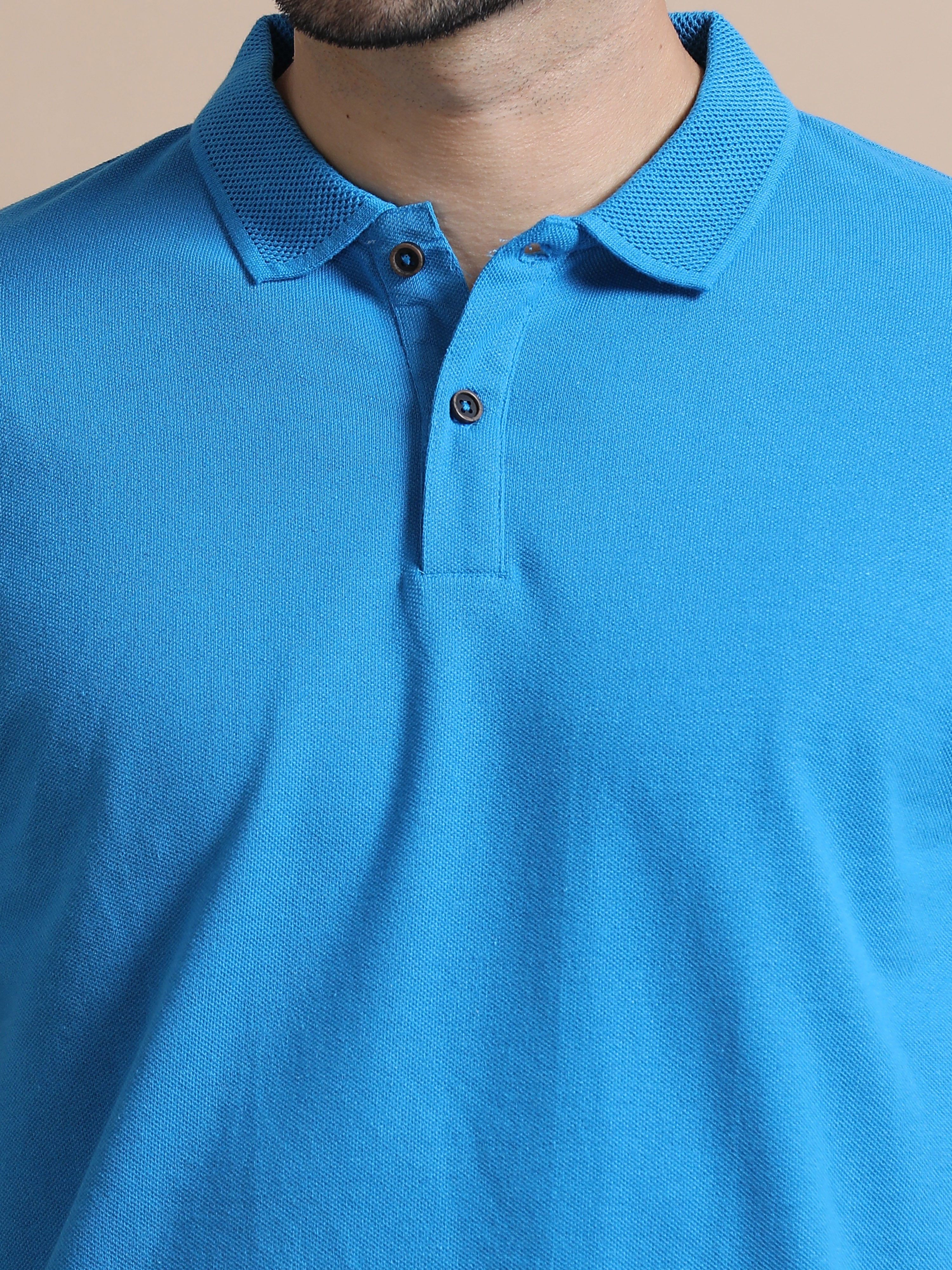 Basic Aqua Blue Polo Tshirt