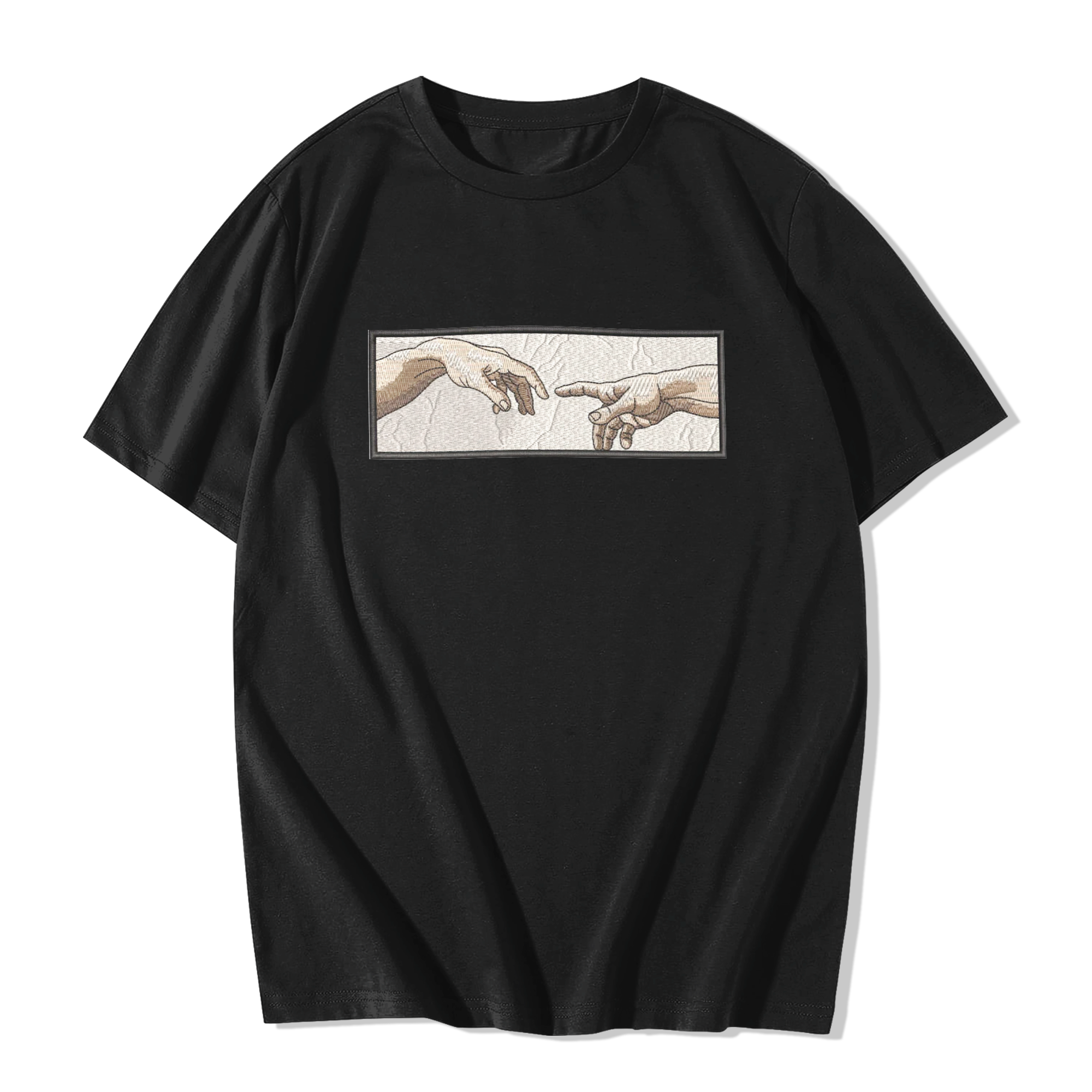 Alfaq Originals The Creation of Adam Embroidery Tshirt