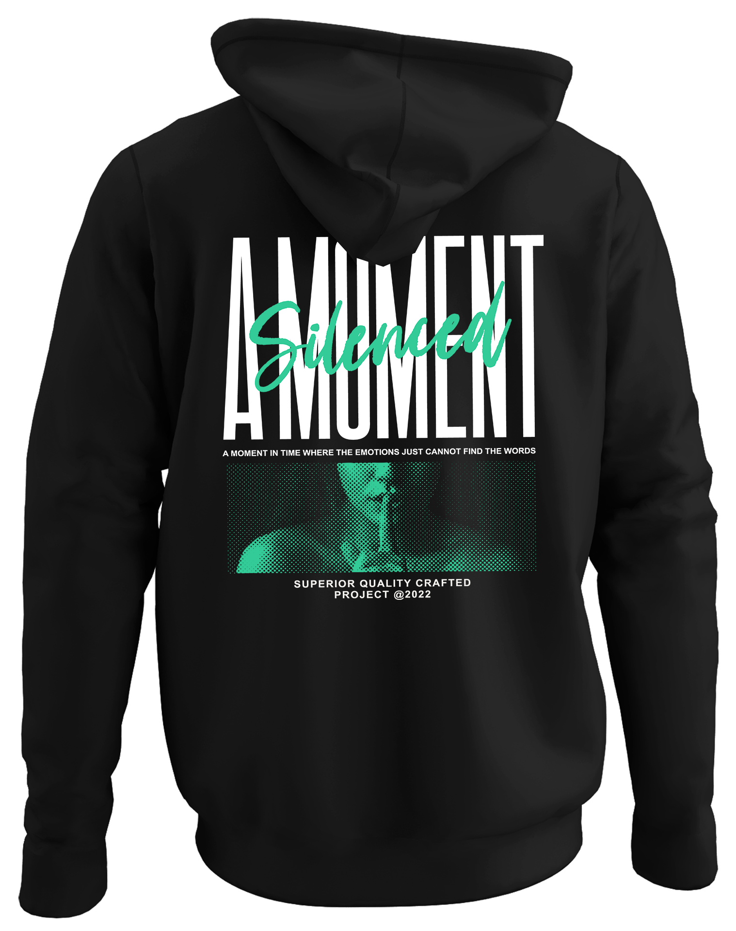 Alfaq Amument back black plain hoodie