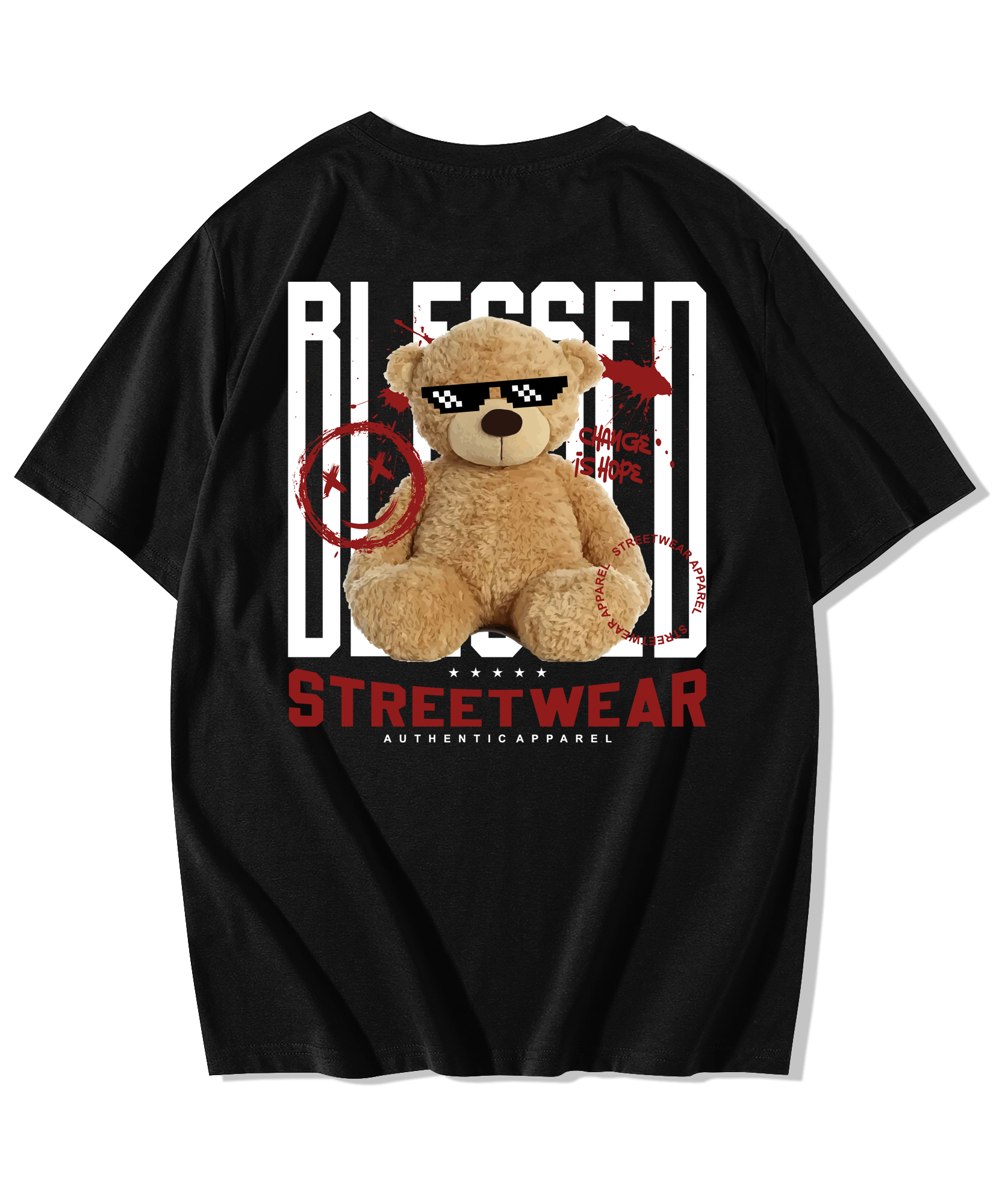  Blessed Printed Oversized T-Shirt