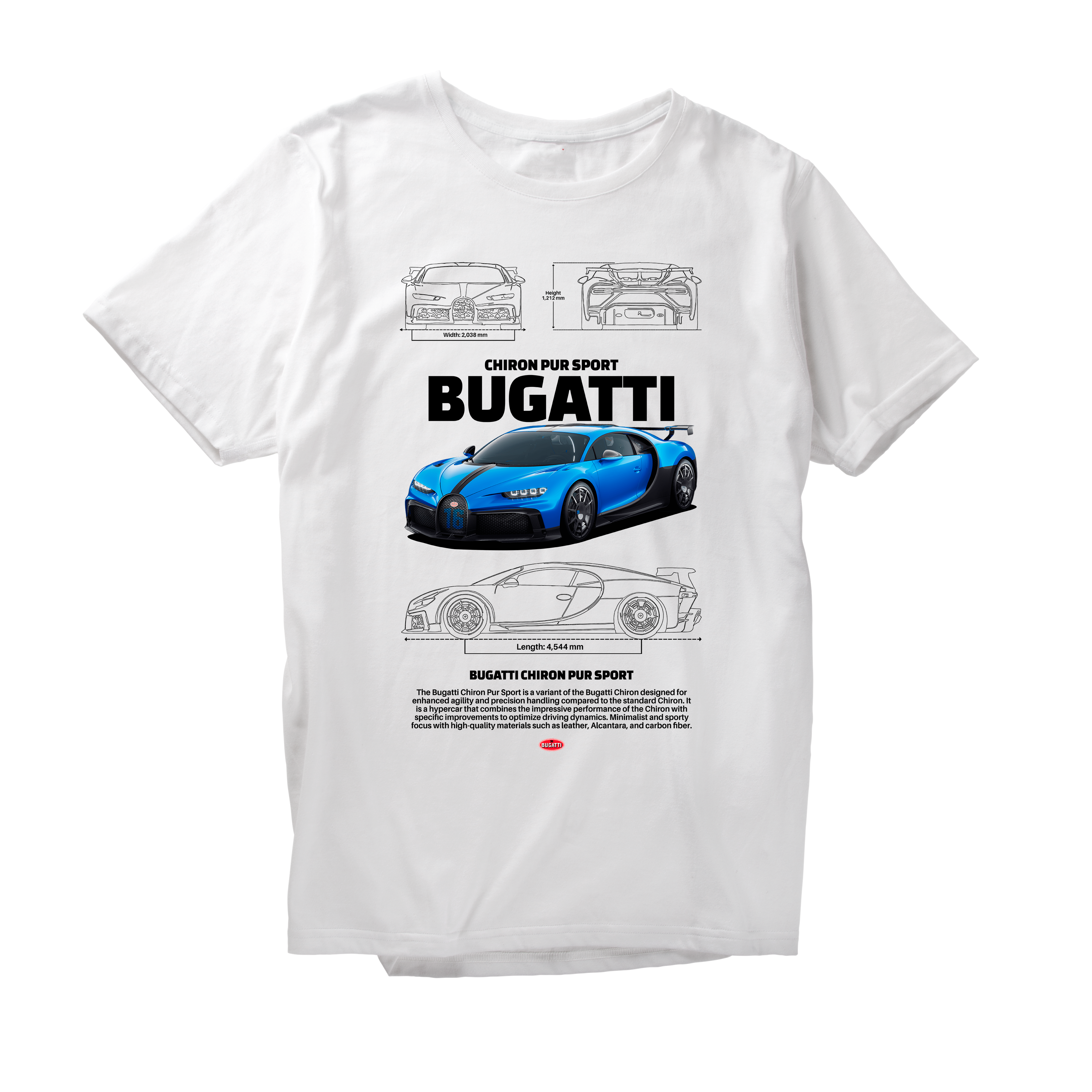 Alfaq BUGATTI CHIRON PUR SPORT 2 T-Shirt