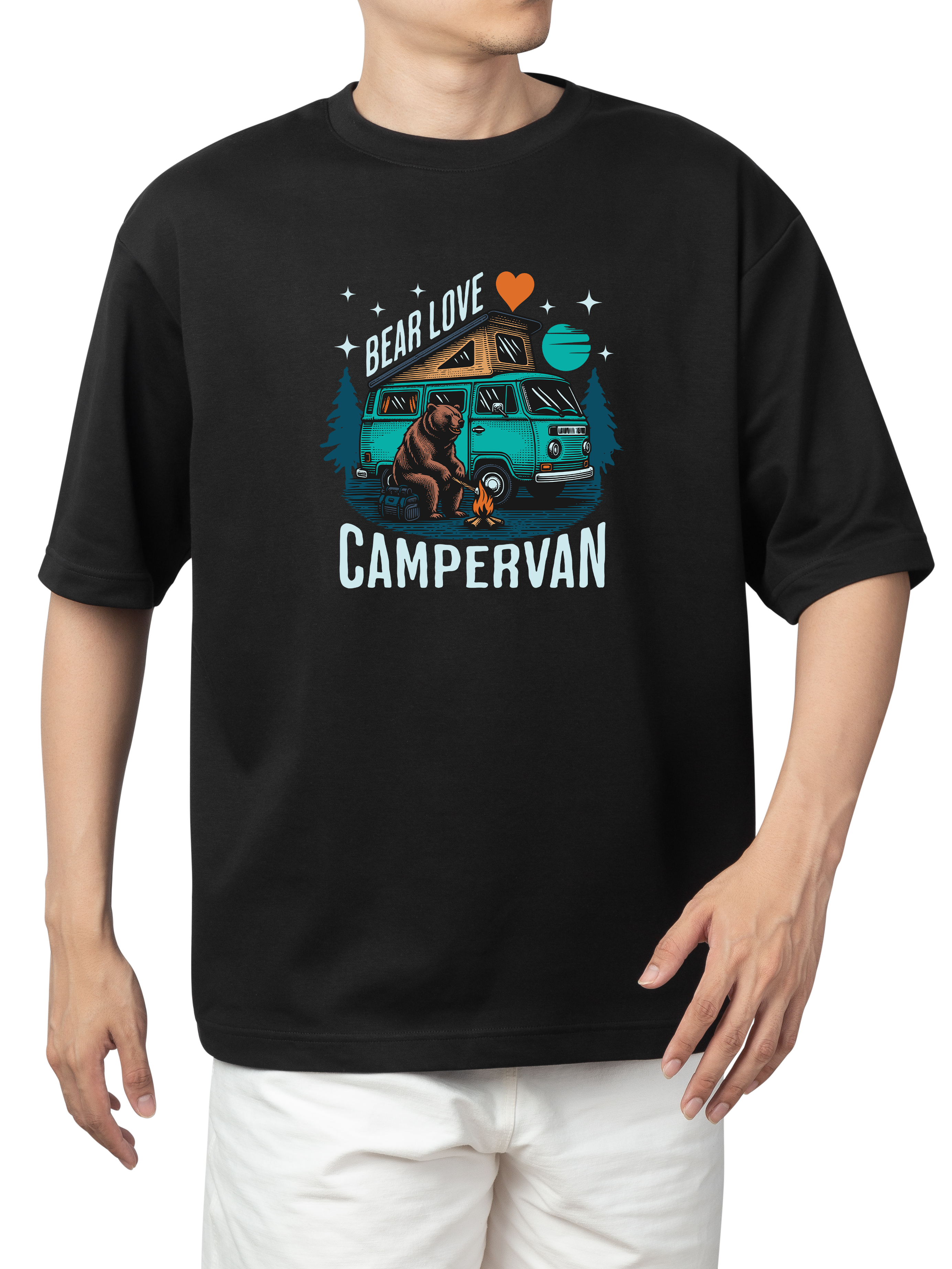 Alfaq Bear Love Campervan Oversized T-shirt
