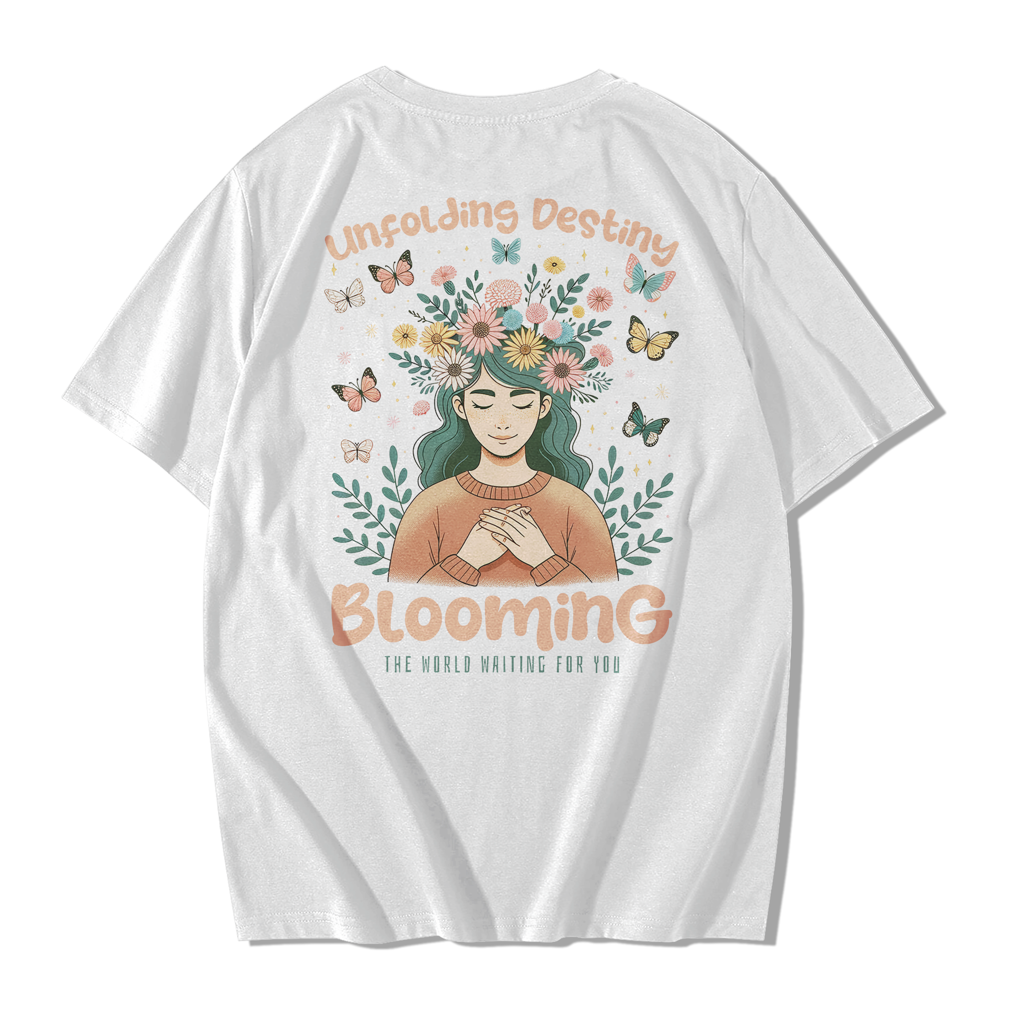 Alfaq Blooming Printed Oversized T-Shirt 