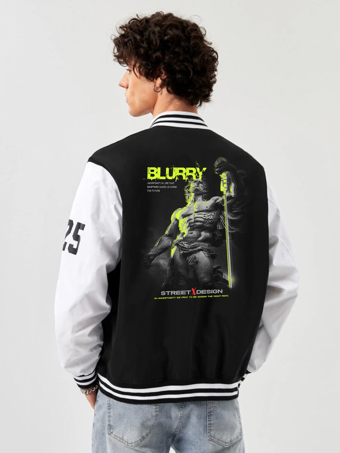 Alfaq Blurry Varsity Jacket