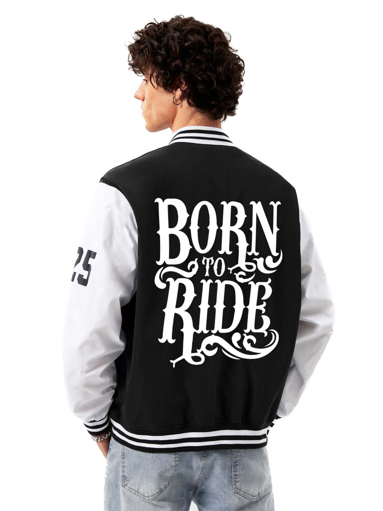 Alfaq Born To Ride Varsity Jacket