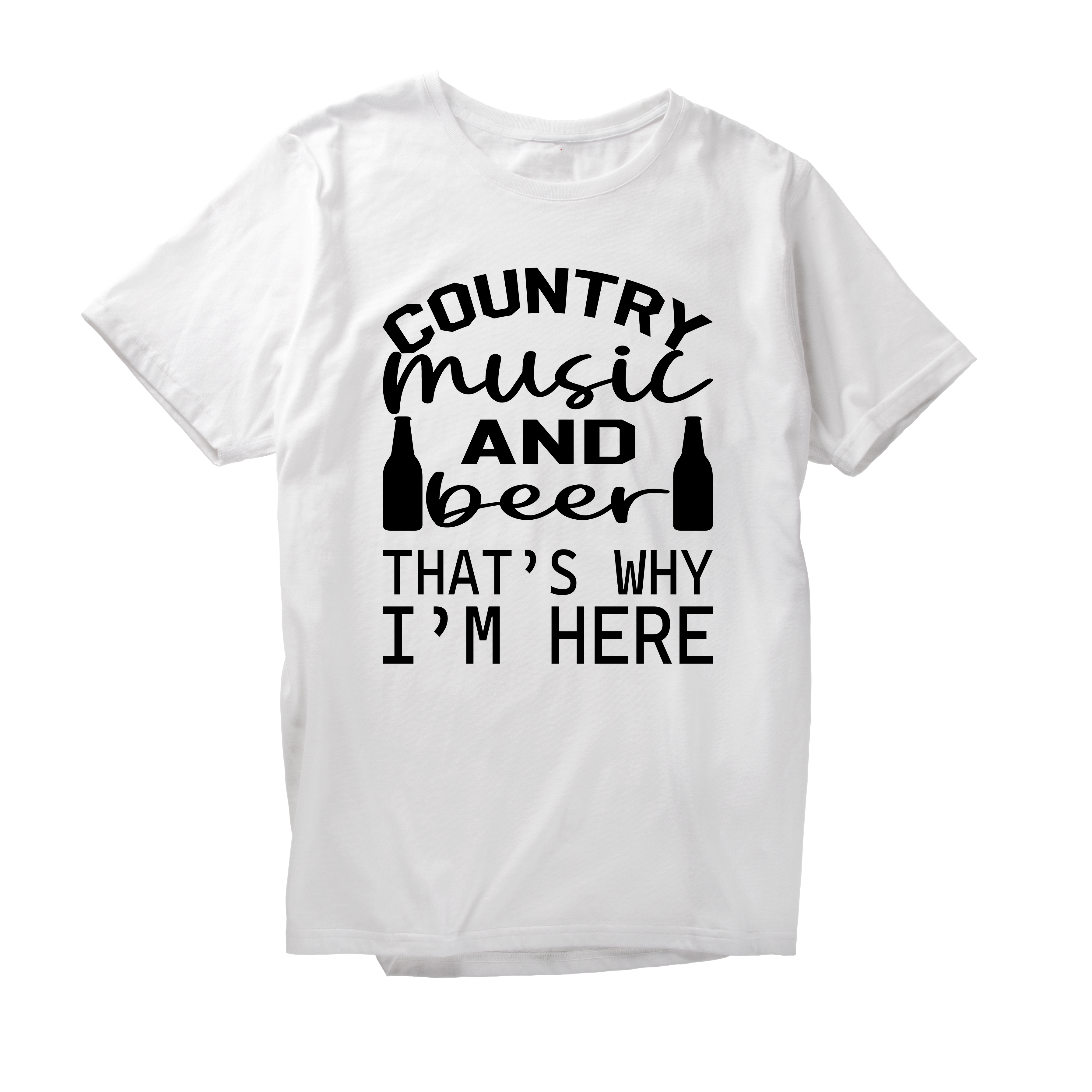 Alfaq Country music and beer that's why i'm here T-Shirt