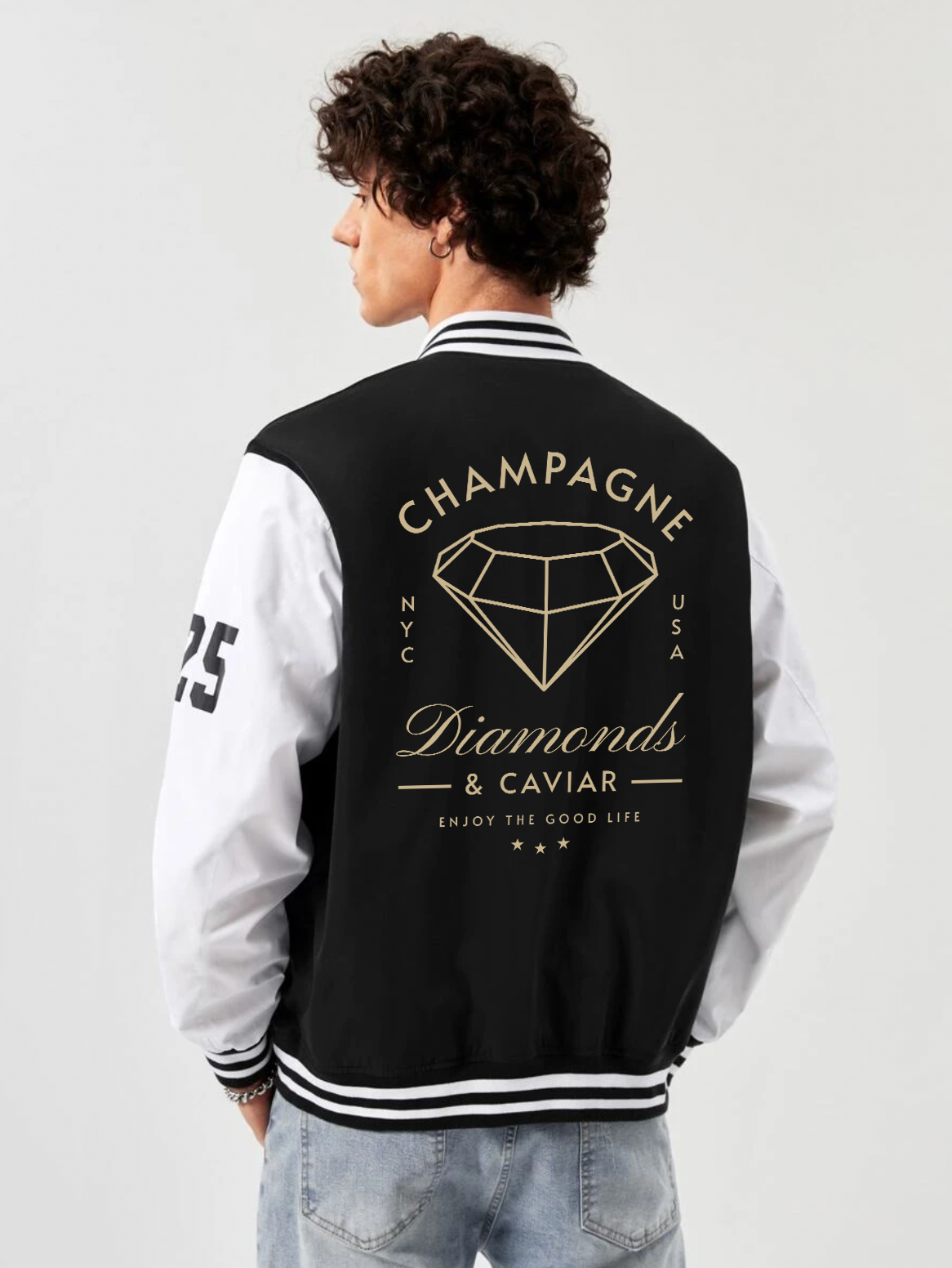 Champagne Varsity Jacket