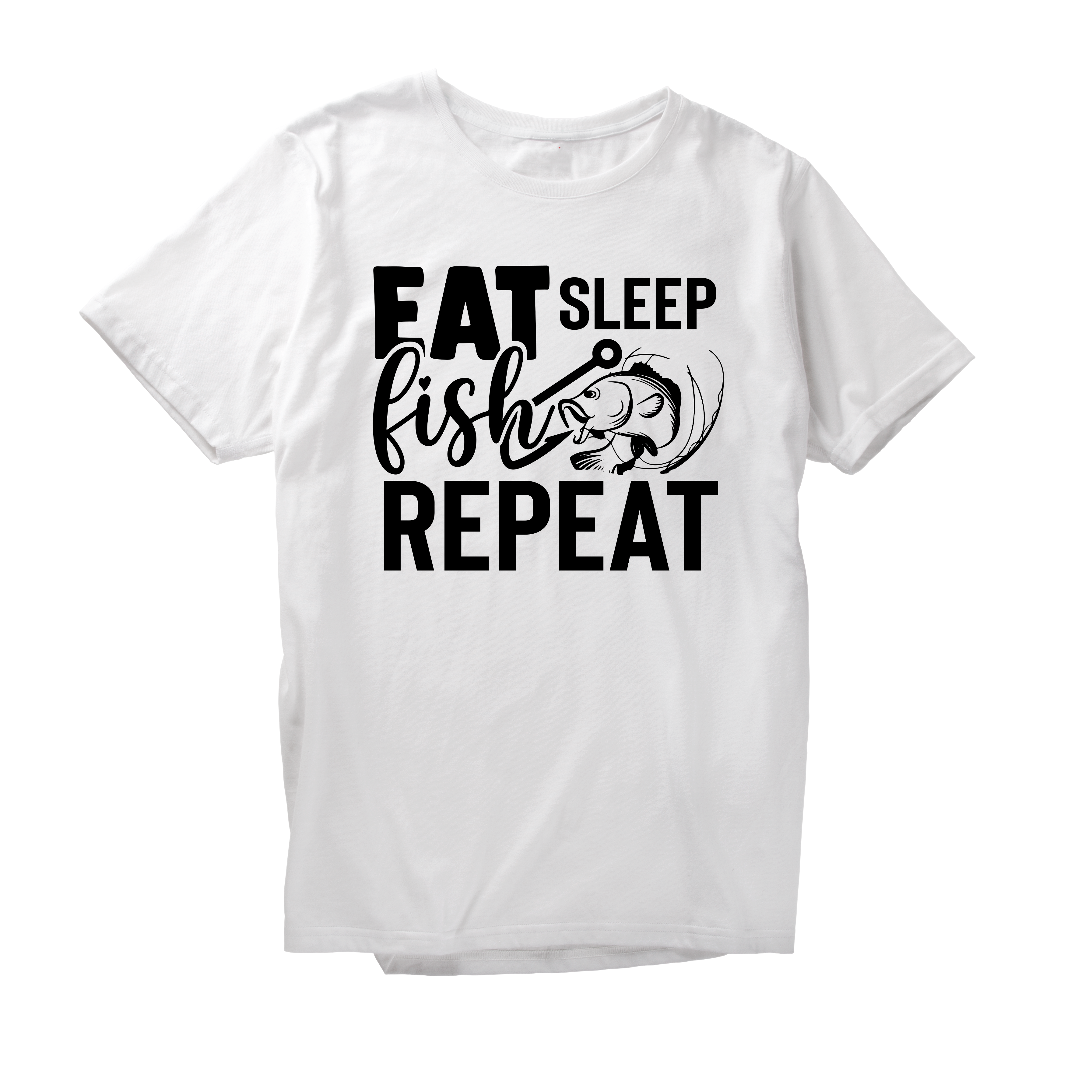 Alfaq Eat Sleep Fish Repeat T-Shirt
