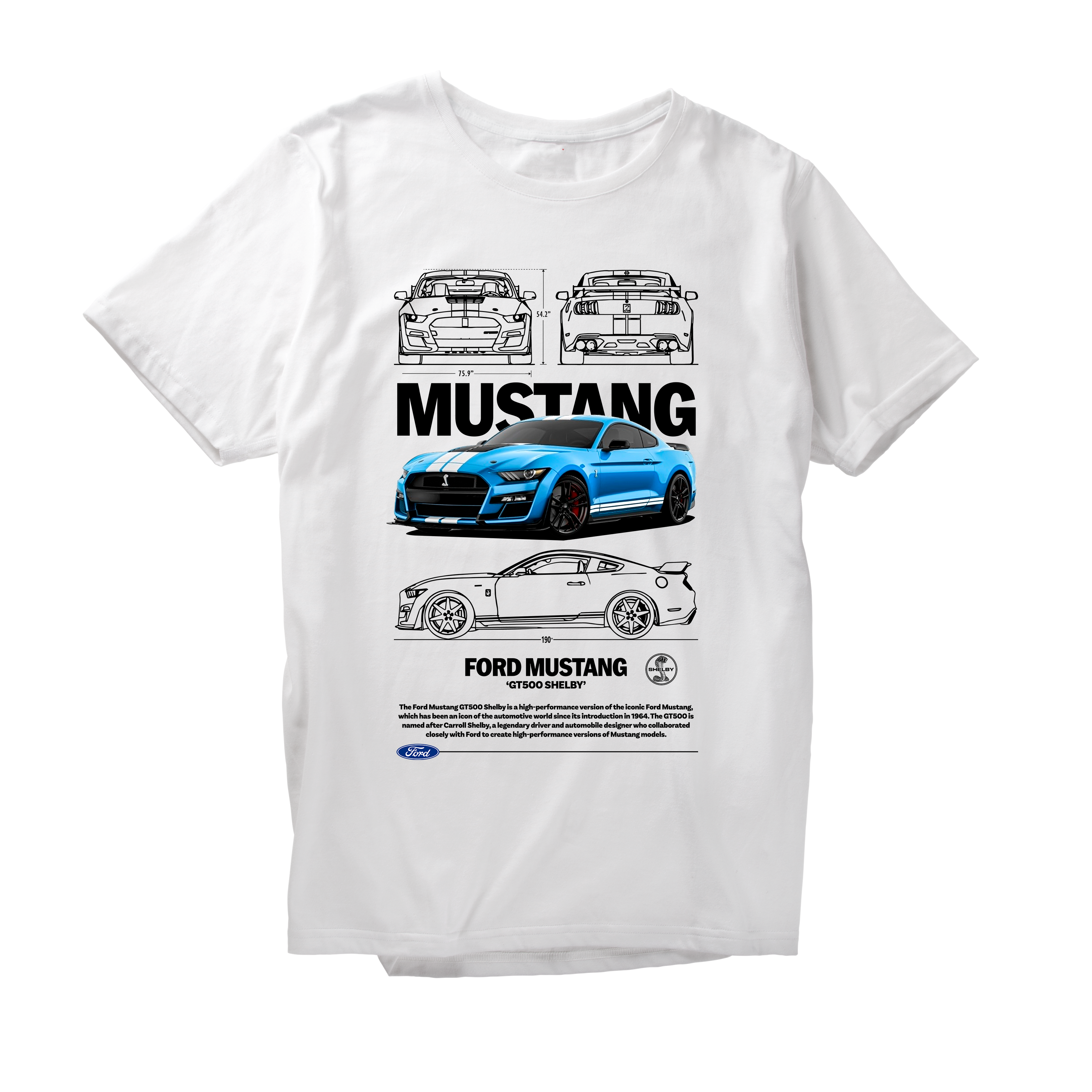 Alfaq FORD MUSTANG GT500 SHELBY T-Shirt