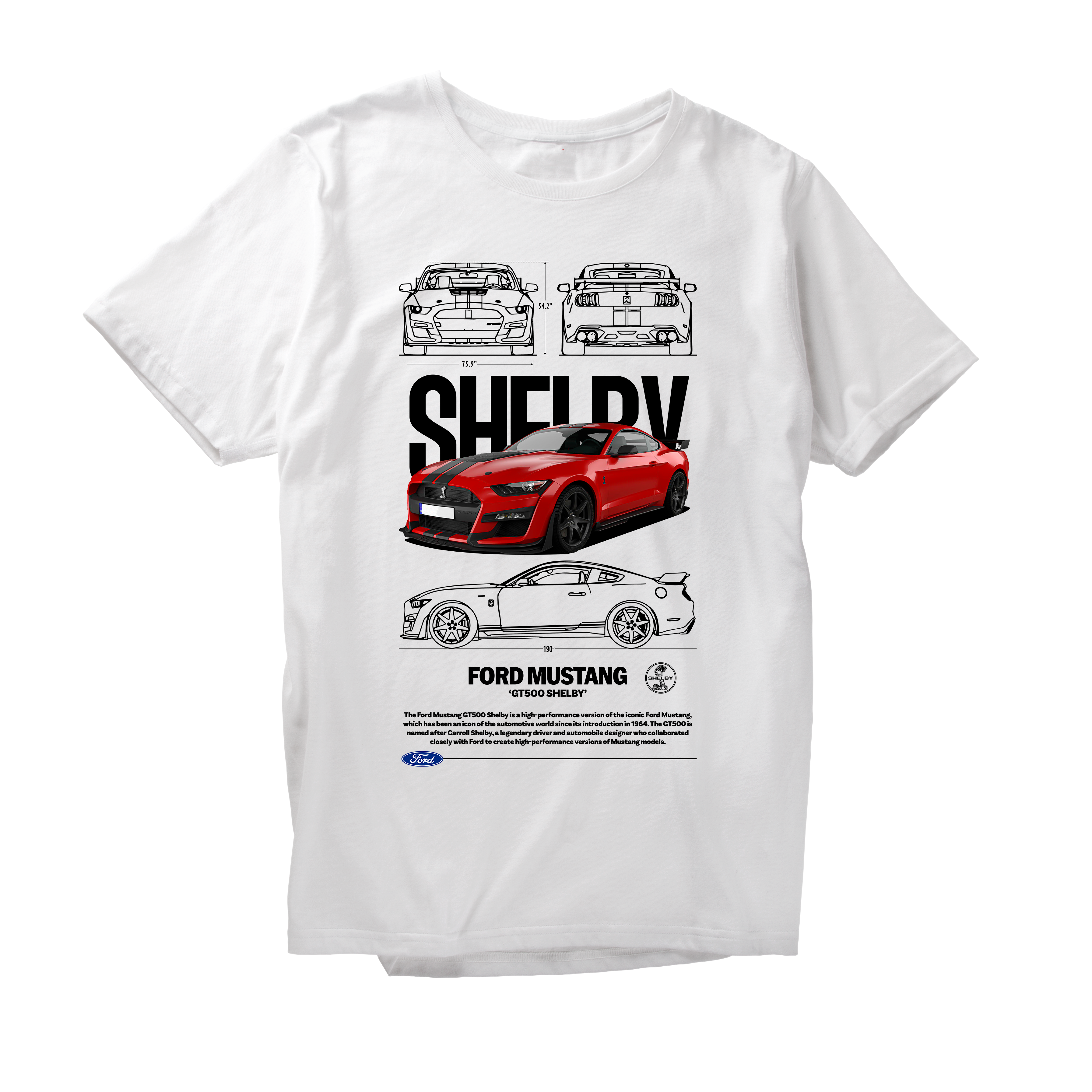 Alfaq FORD MUSTANG SHELBY RED 2 T-Shirt