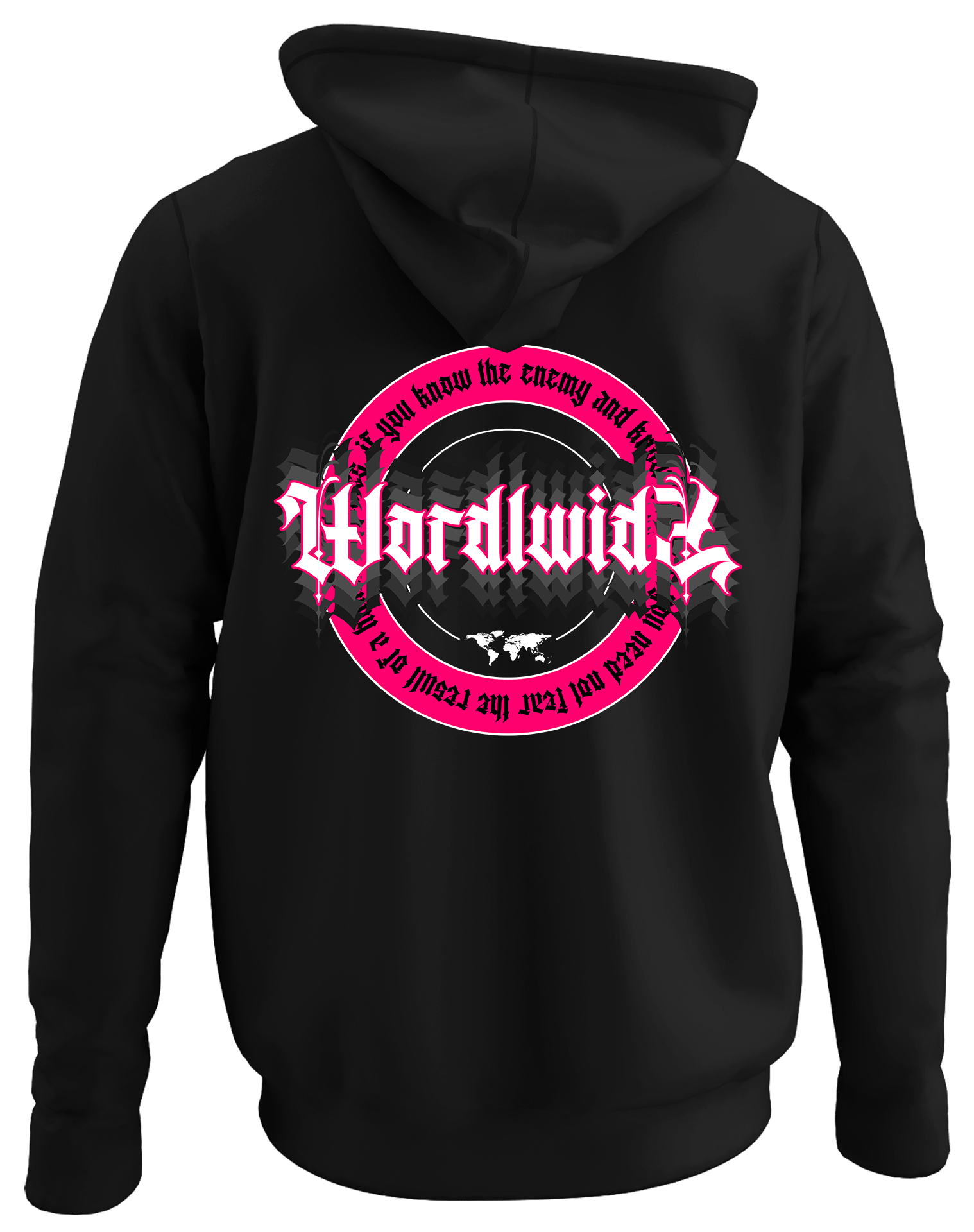Alfaq Hiordlwid back black plain hoodie