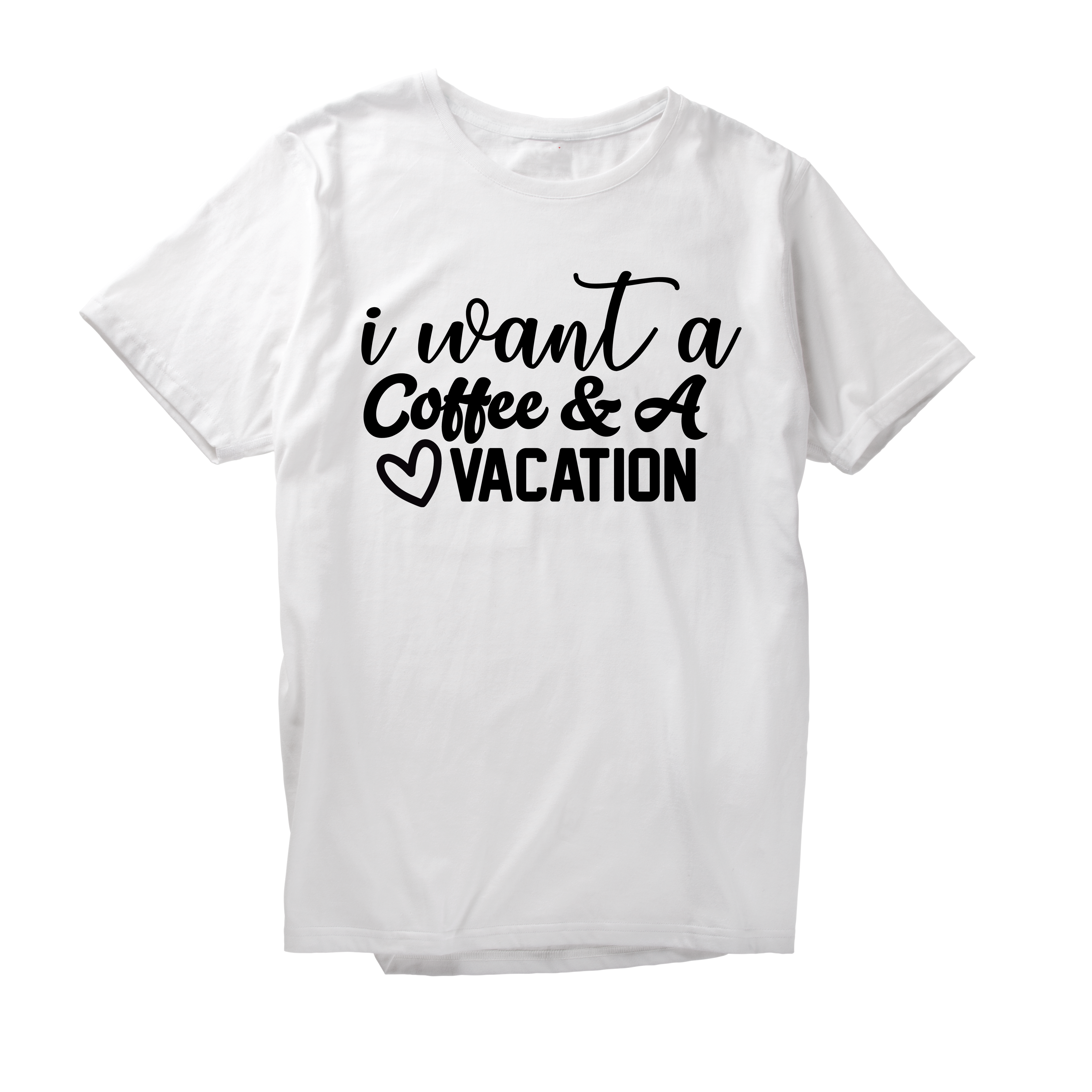 Alfaq I Want A Coffee & A Vacation T-Shirt