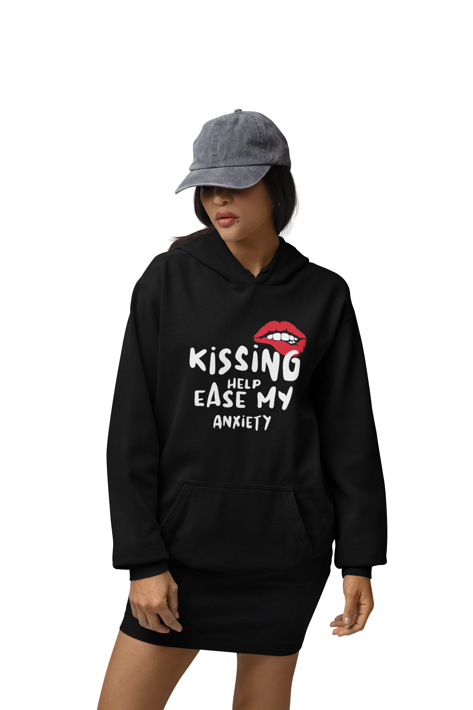 Alfaq Kissing help ease my Anxiety Hoodie