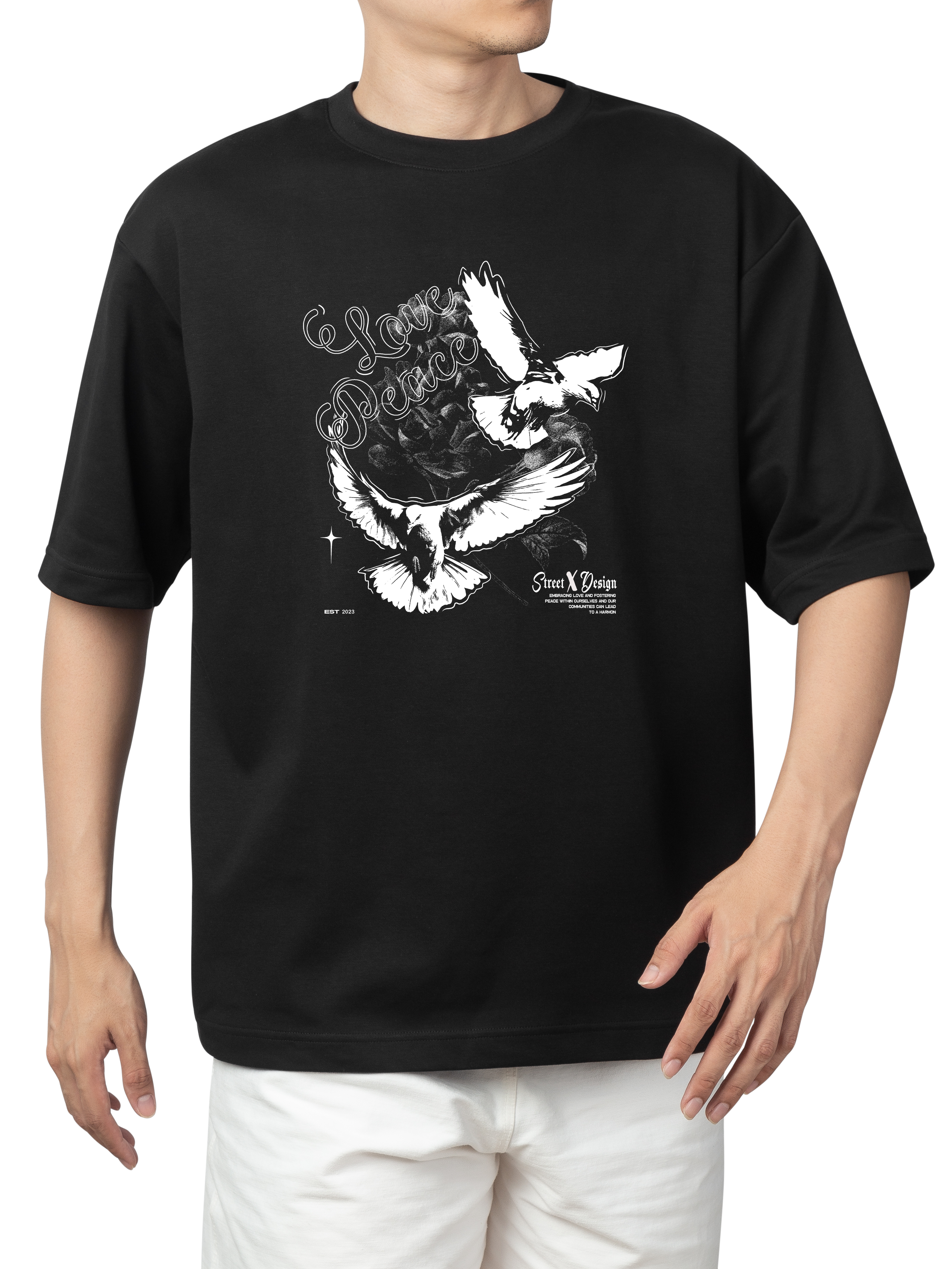 Alfaq Love Peace Oversized T-Shirt