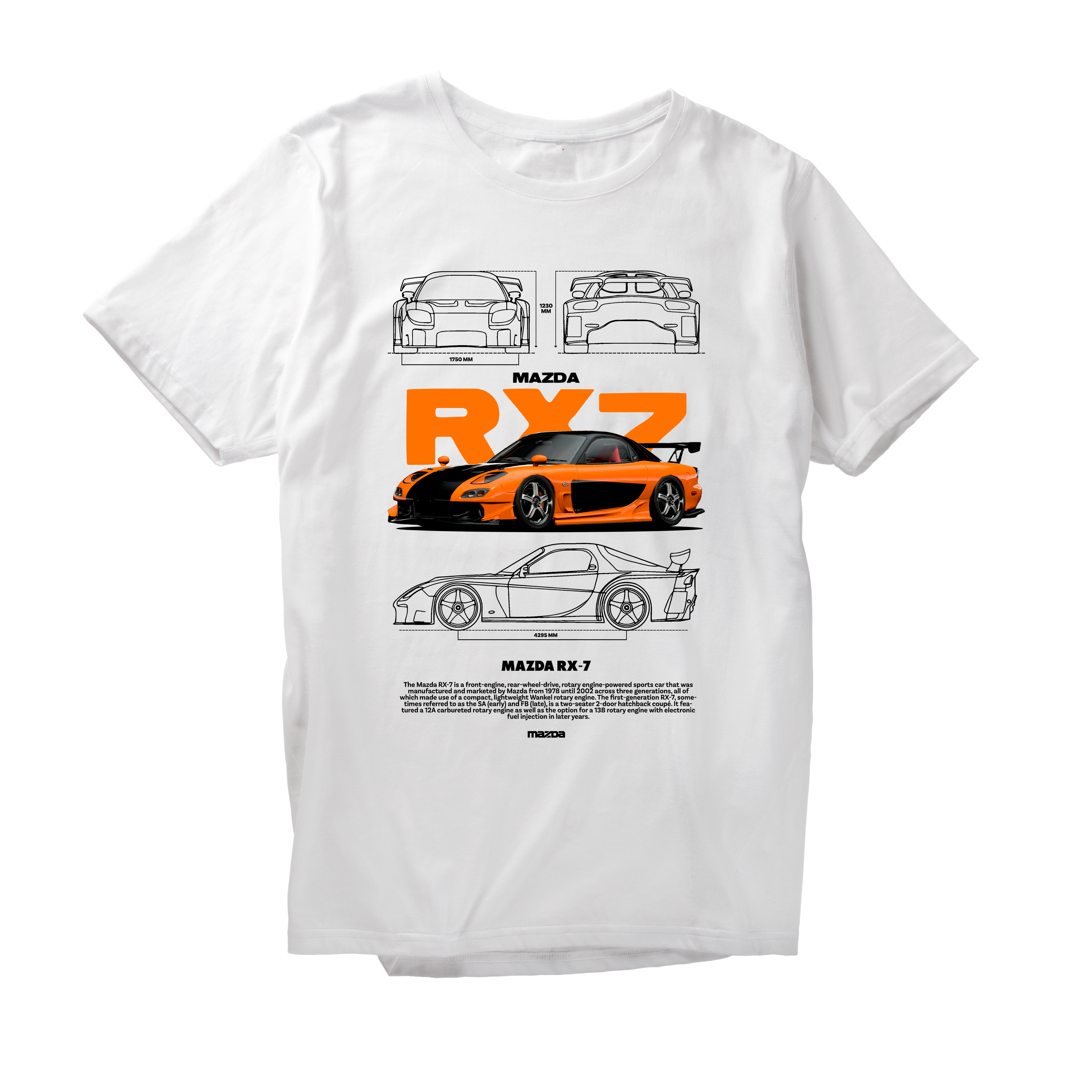 Alfaq MAZDA RX-7 FANDF T-Shirt