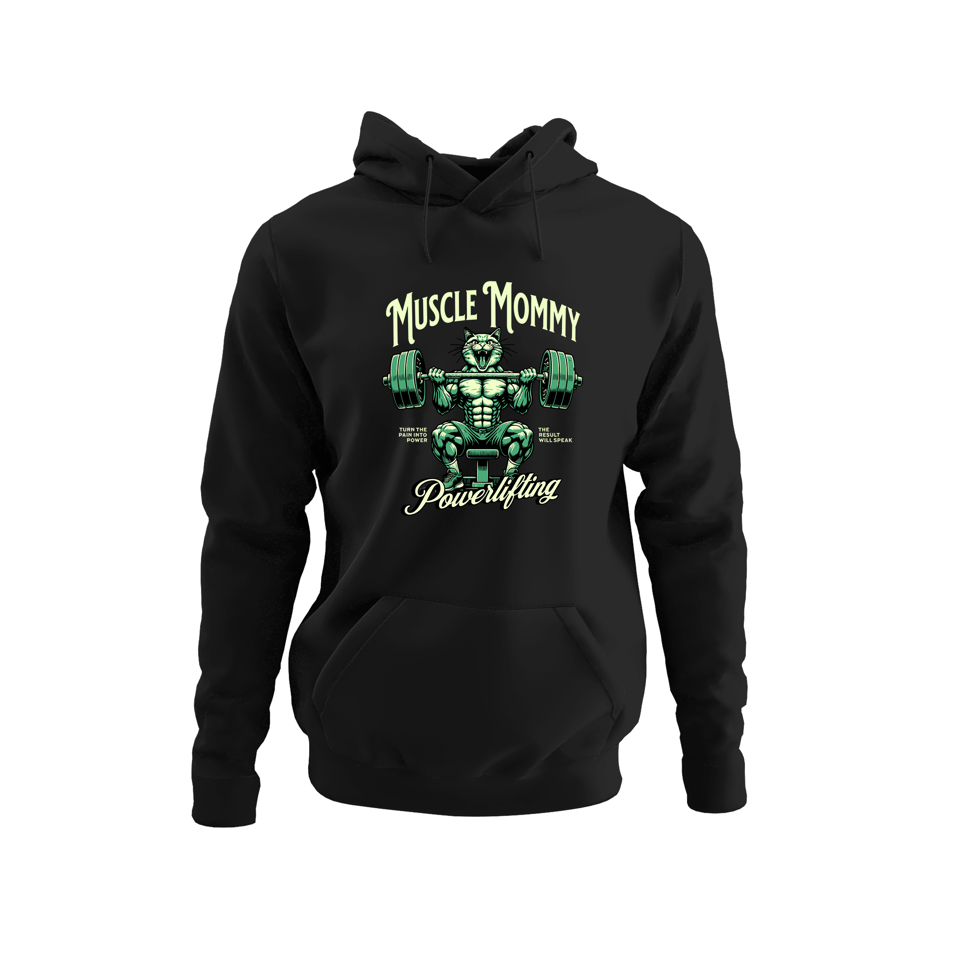 Alfaq Muscle Mommy - Cat Powerlifting Hoodie