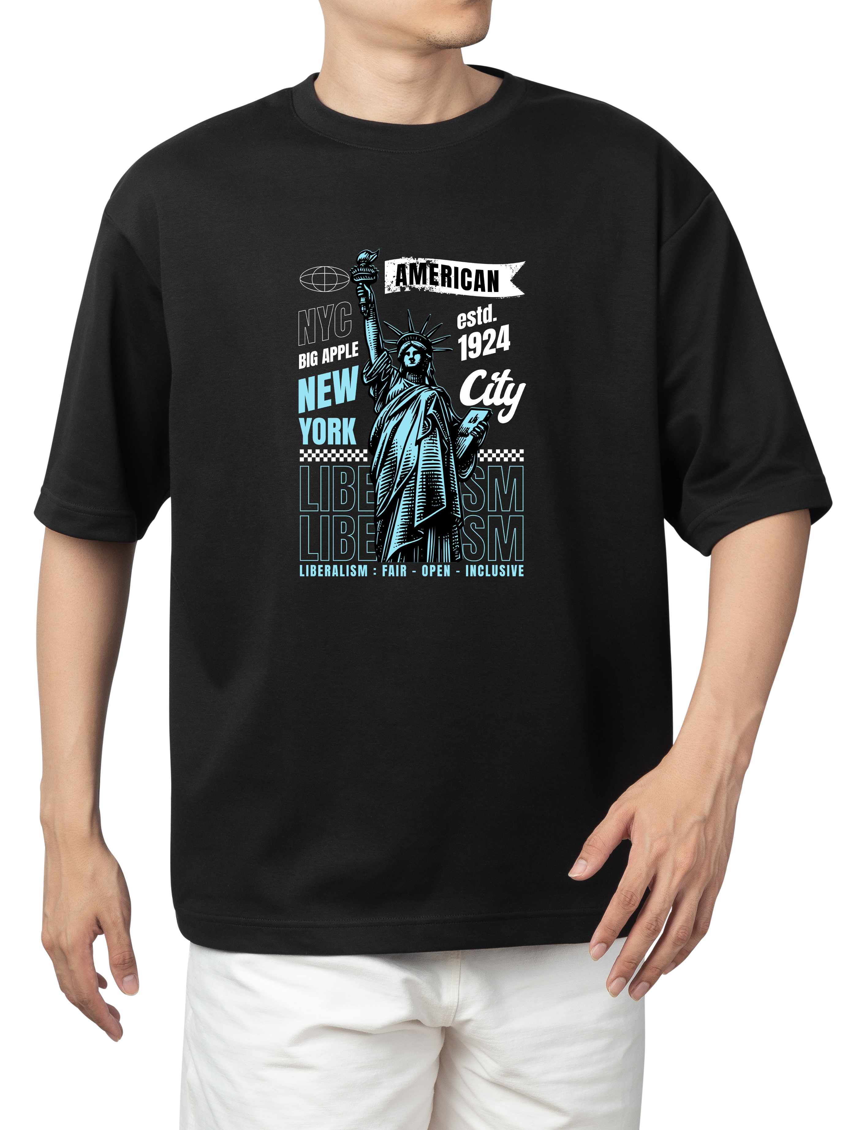 Alfaq New York City Statue of Liberty T-Shirt