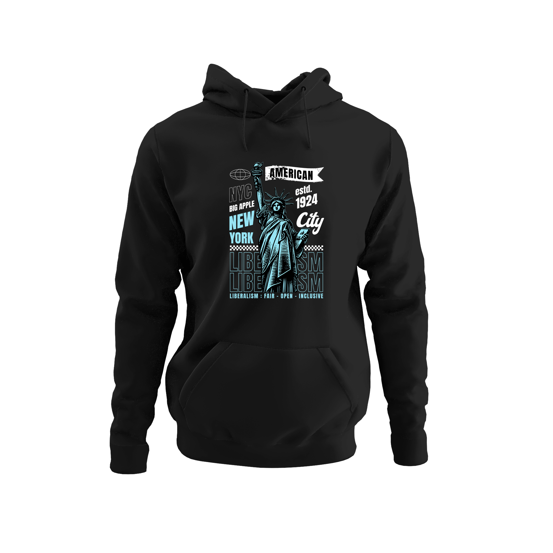Alfaq New York City Statue of Liberty Hoodie