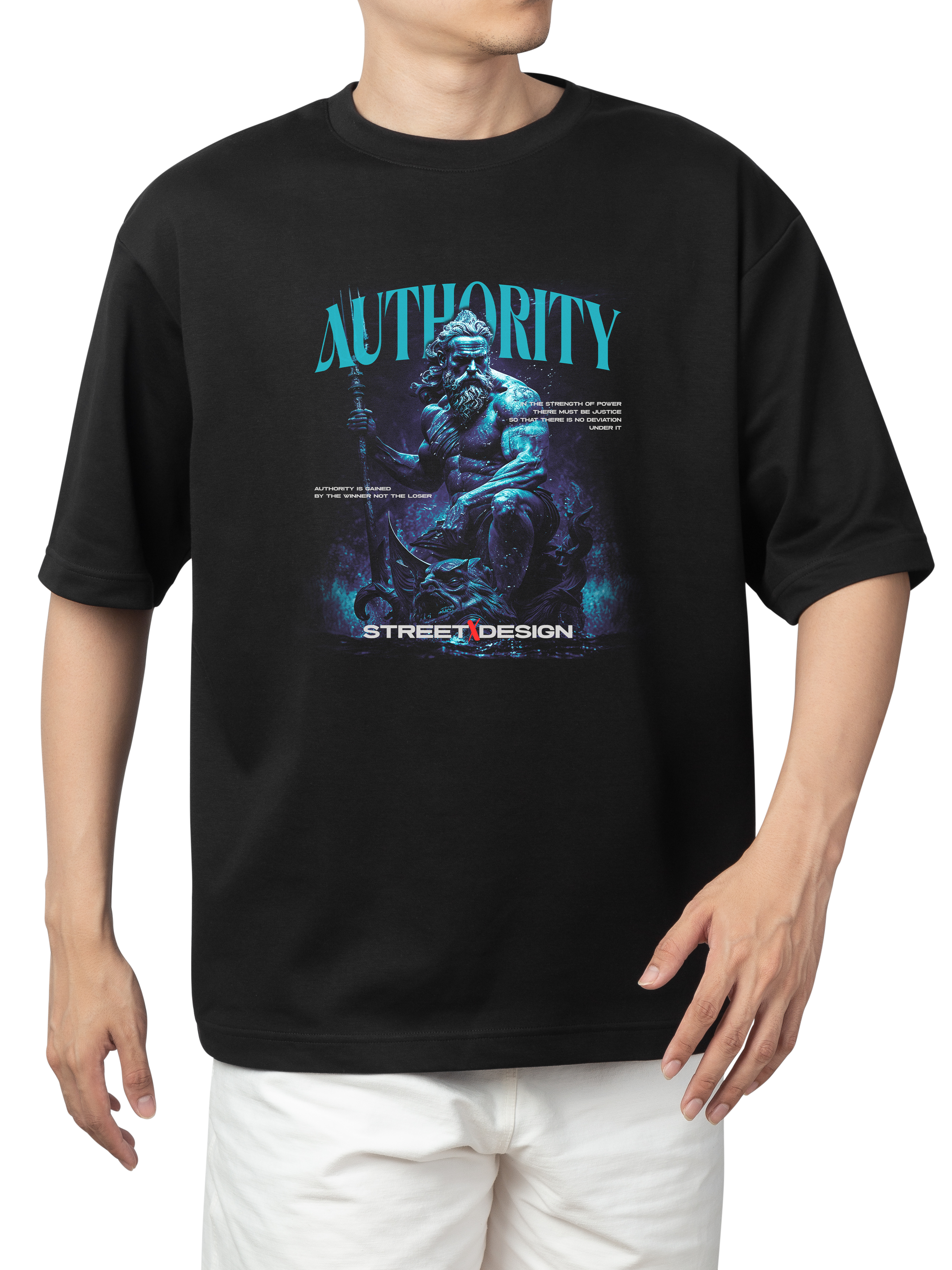 Authority Printed Oversized Men's T-Shirt