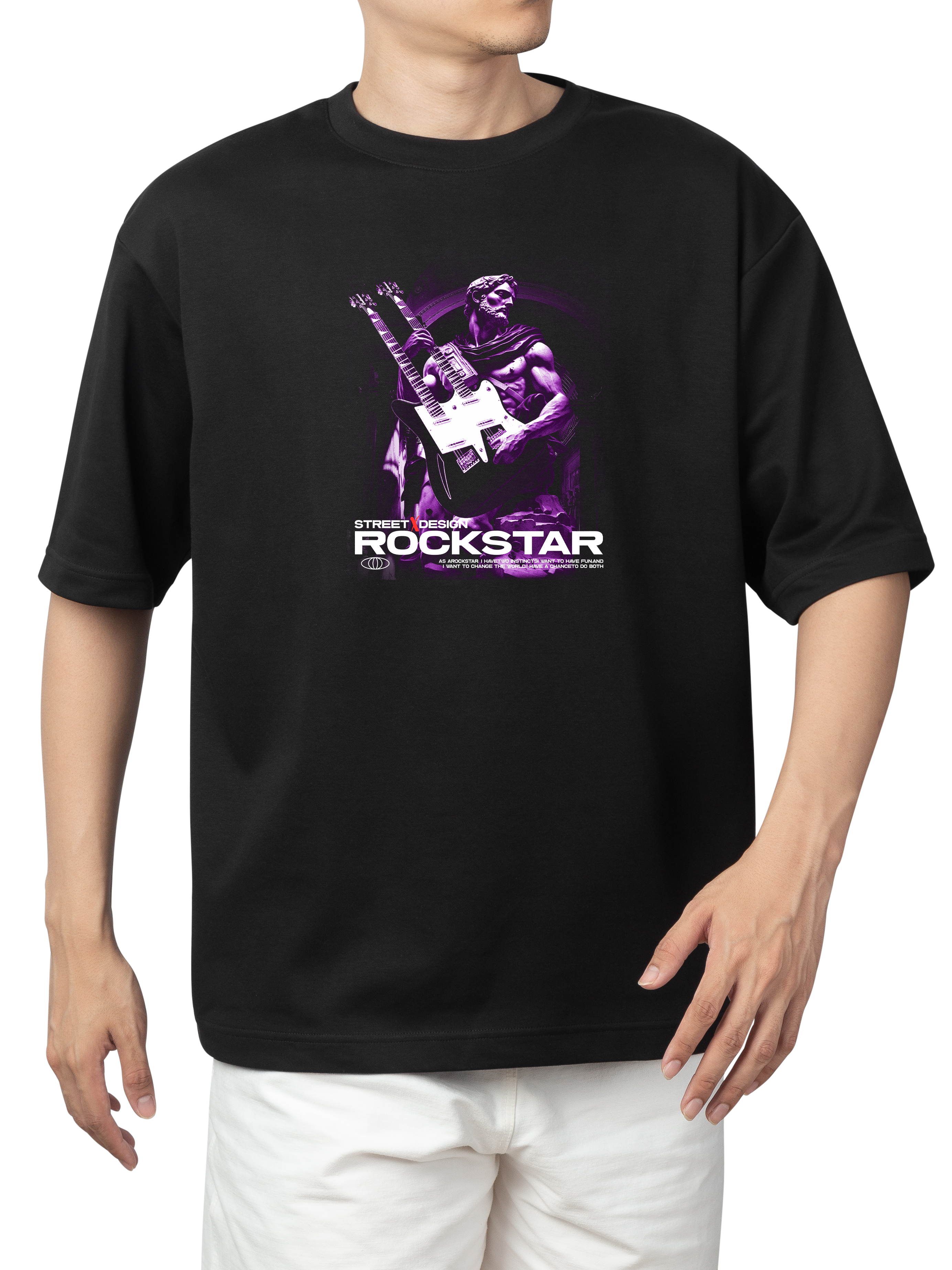 Black Rockstar Oversized T-Shirt | Alfaq