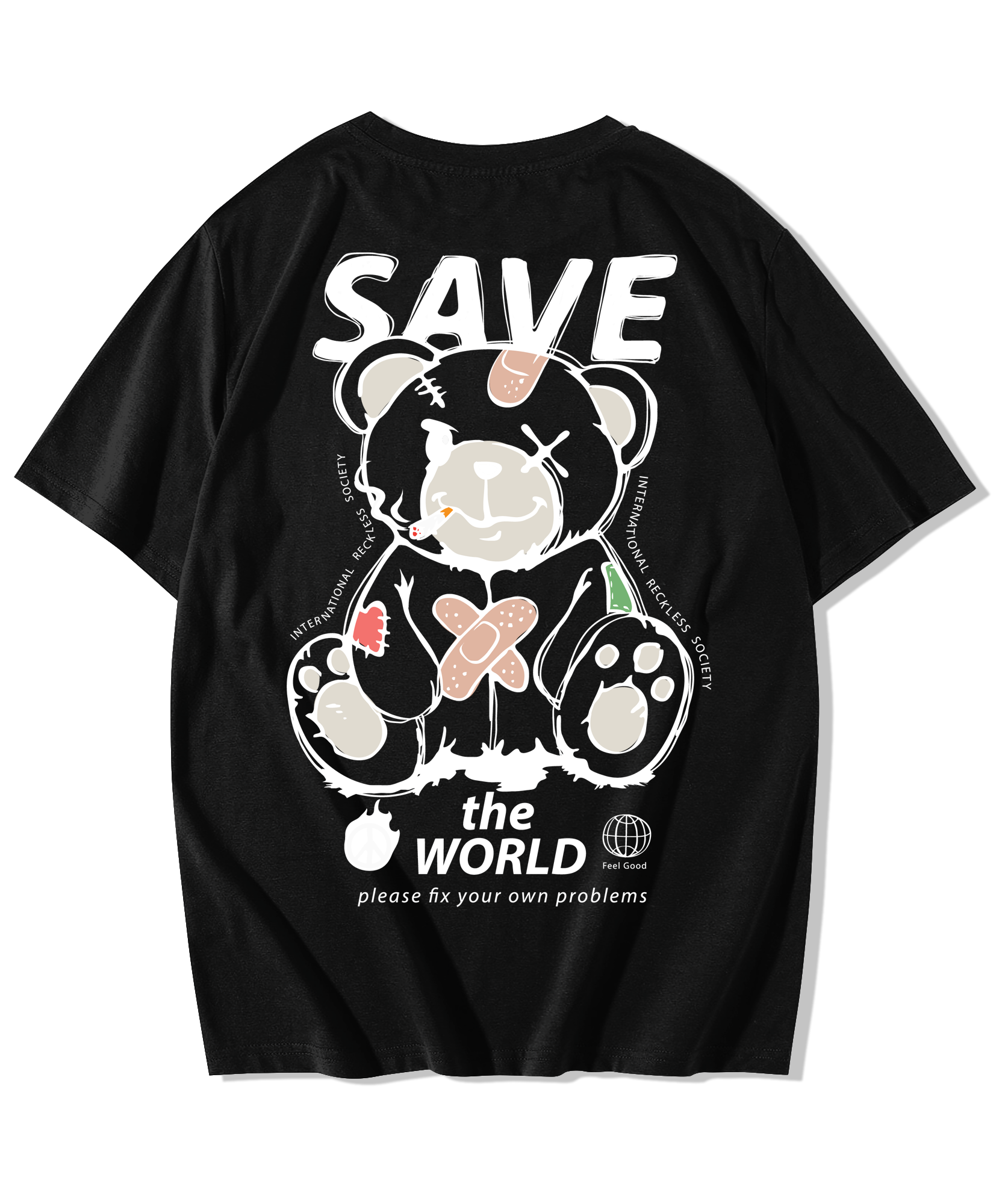 Save the world printed Oversized T-Shirt