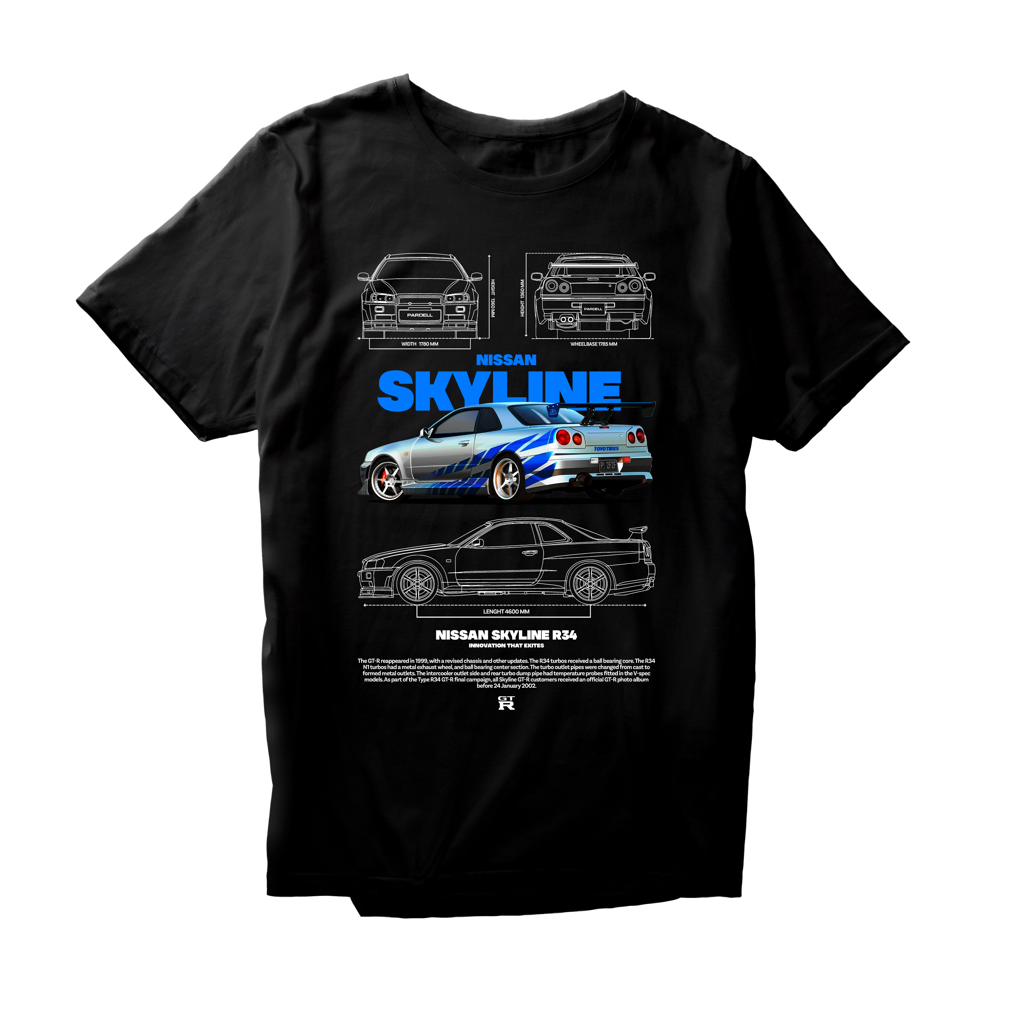 Alfaq SKYLINE 34 FAST AND FURIOUS 2 T-Shirt