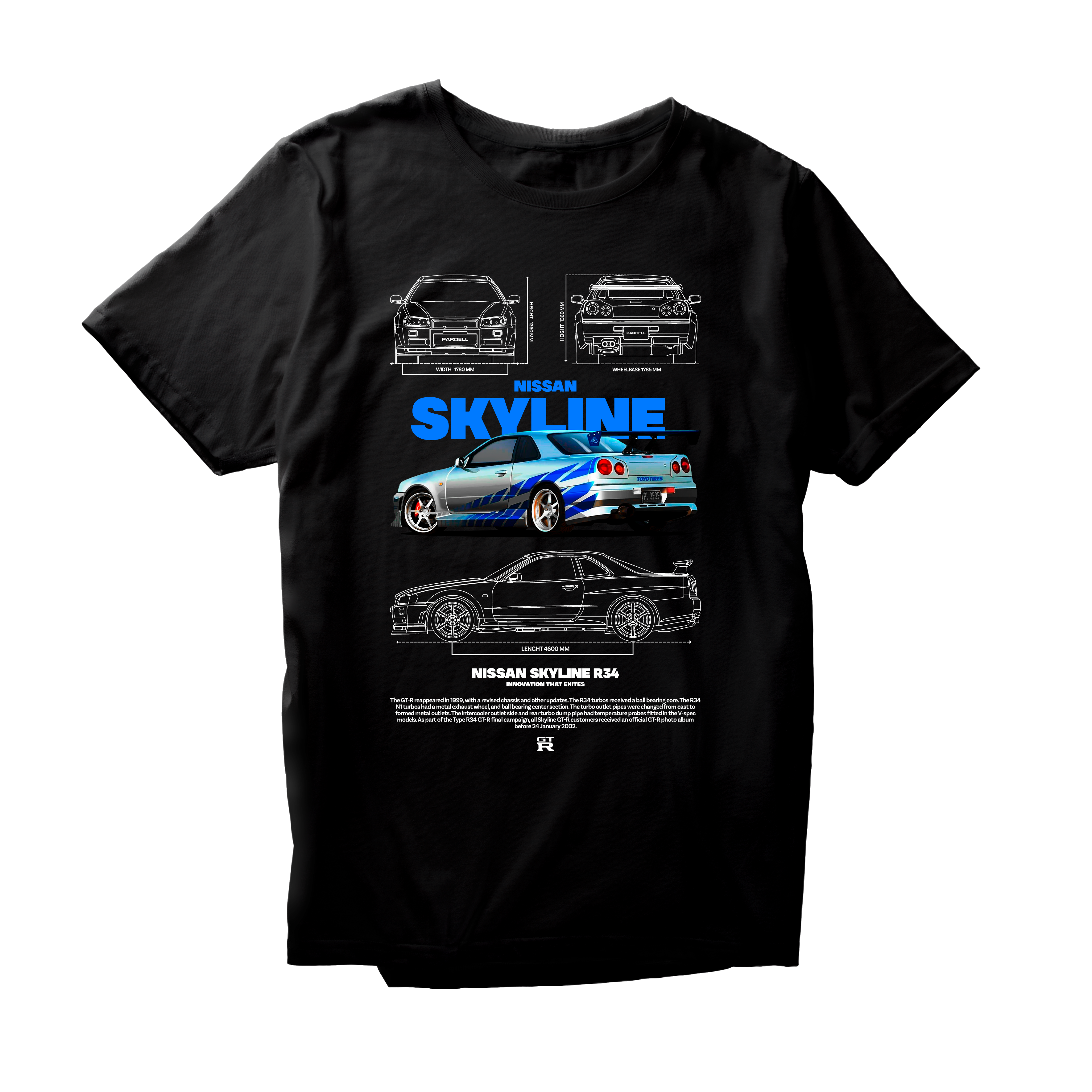 Alfaq SKYLINE 34 FAST AND FURIOUS 2 T-Shirt