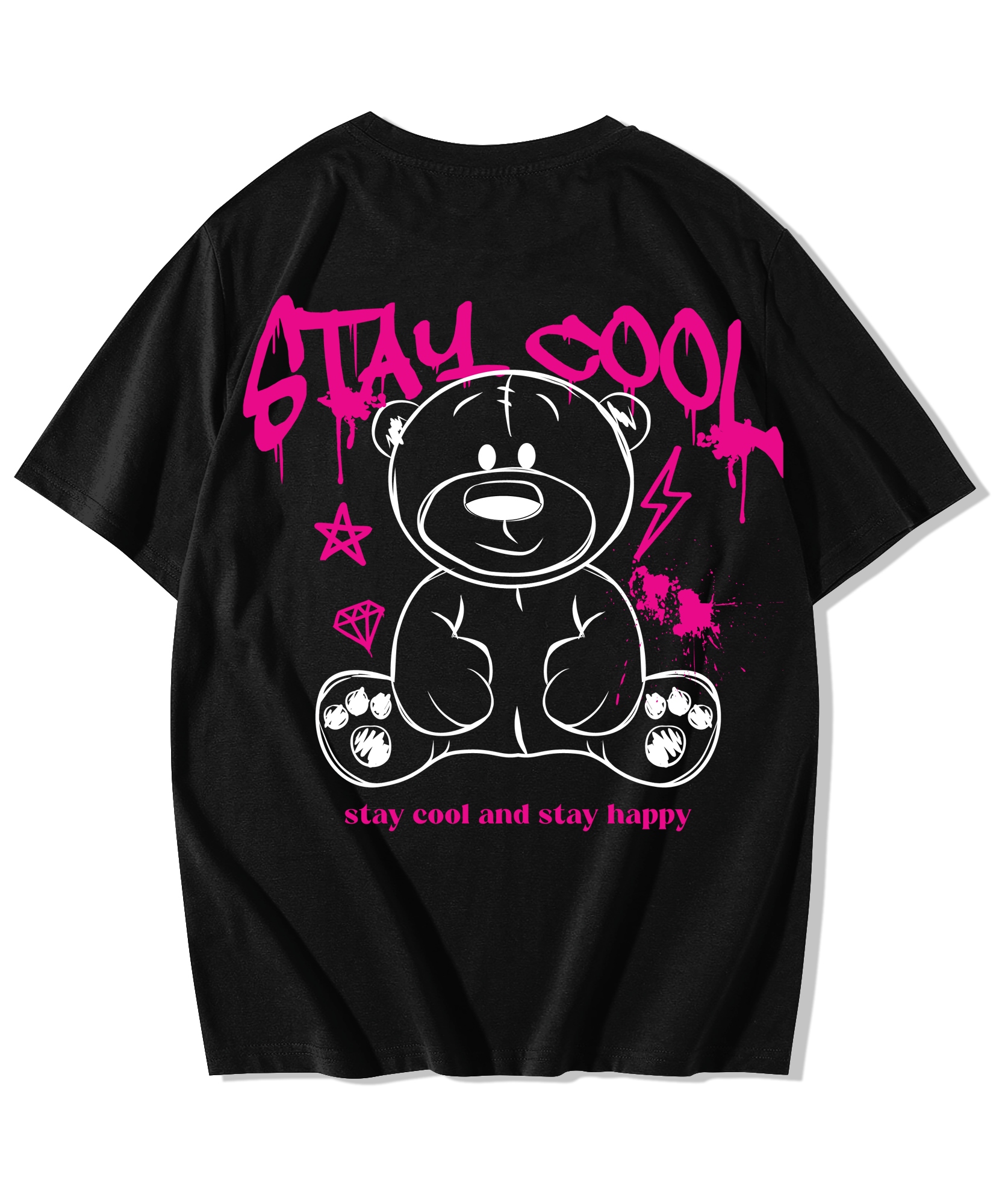 cool teddy printed Oversized T-Shirt