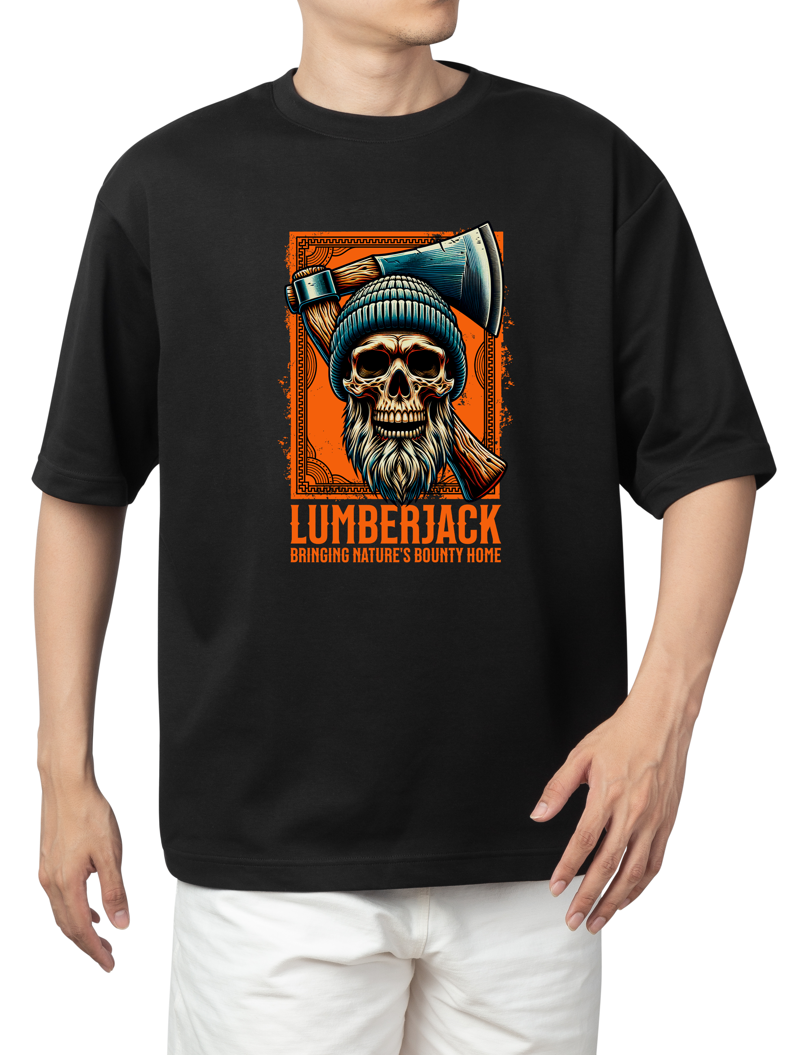 Alfaq Skull Lumberjack T-Shirt