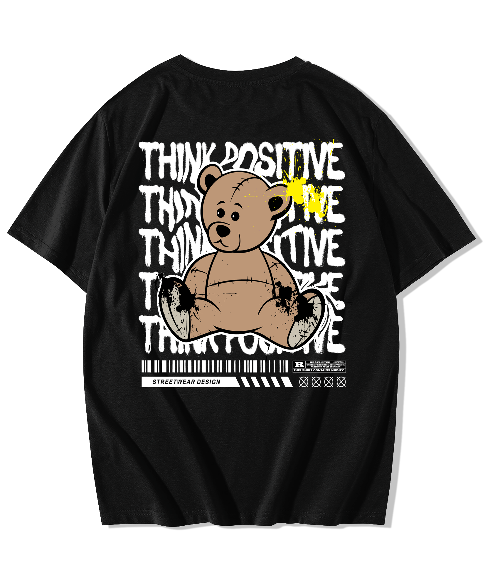 Think positive printed Oversized T-Shirt