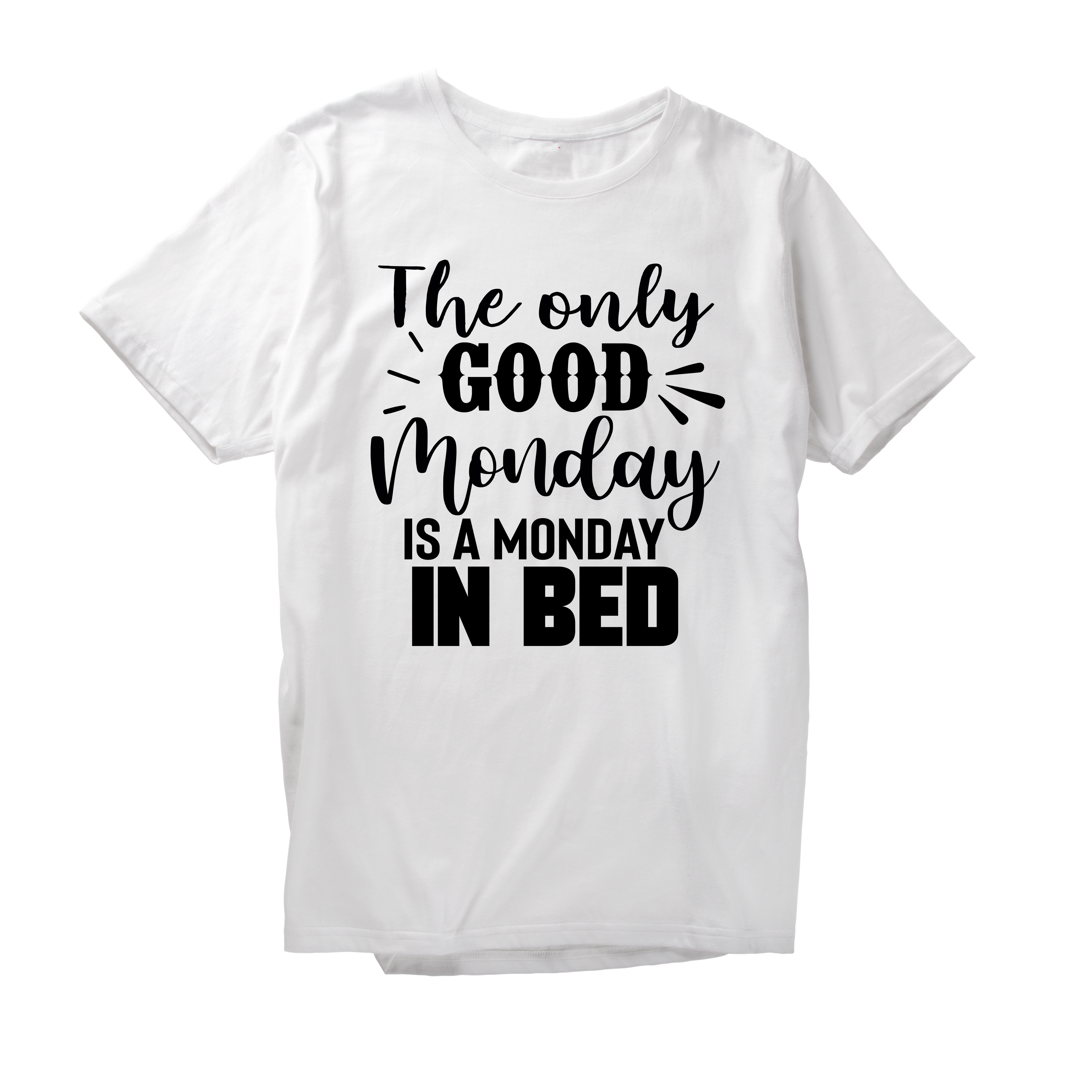 Alfaq The only good monday is a monday in bed T-Shirt