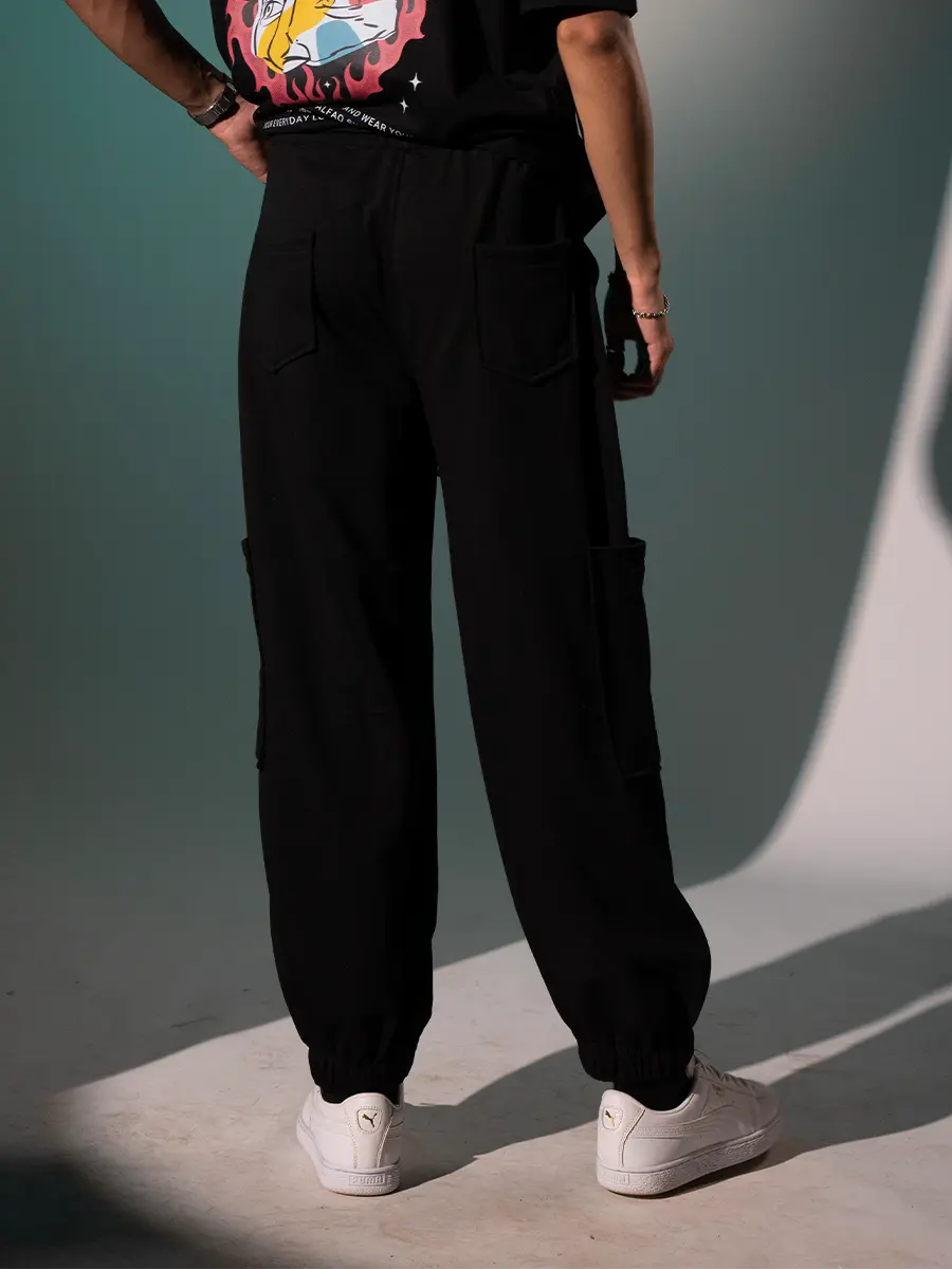 Alfaq Black Bottomwear for Men