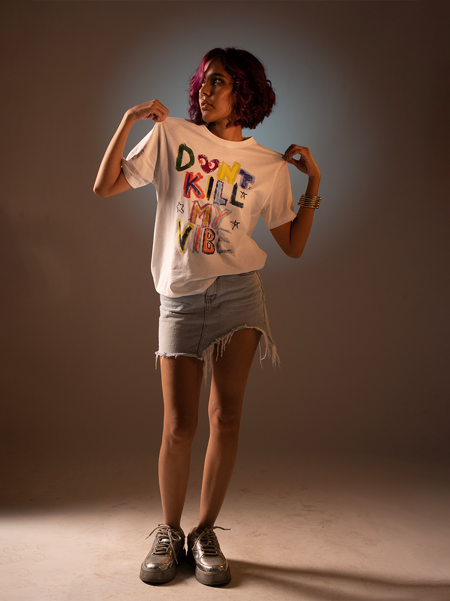 Alfaq Don't Kill My Vibes Oversized T-shirt