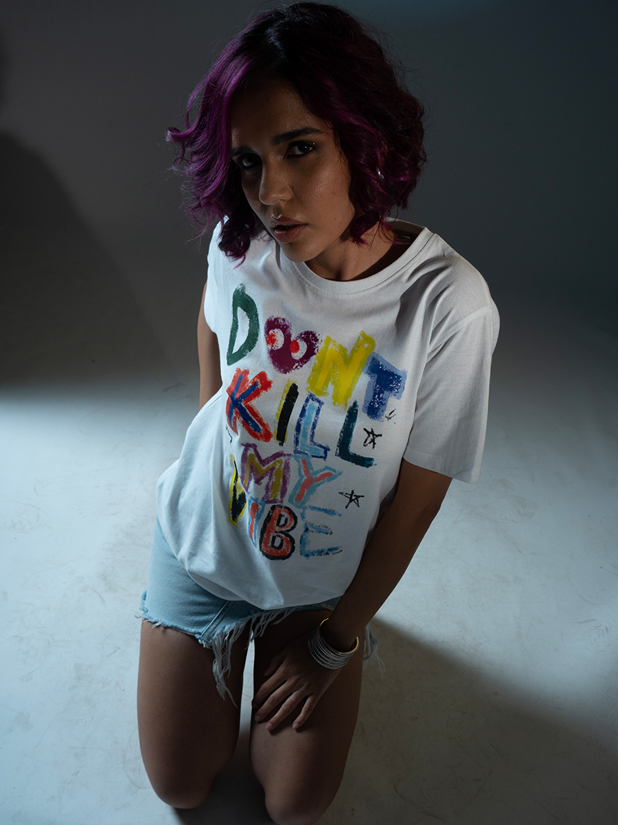 Alfaq Don't Kill My Vibes Oversized T-shirt