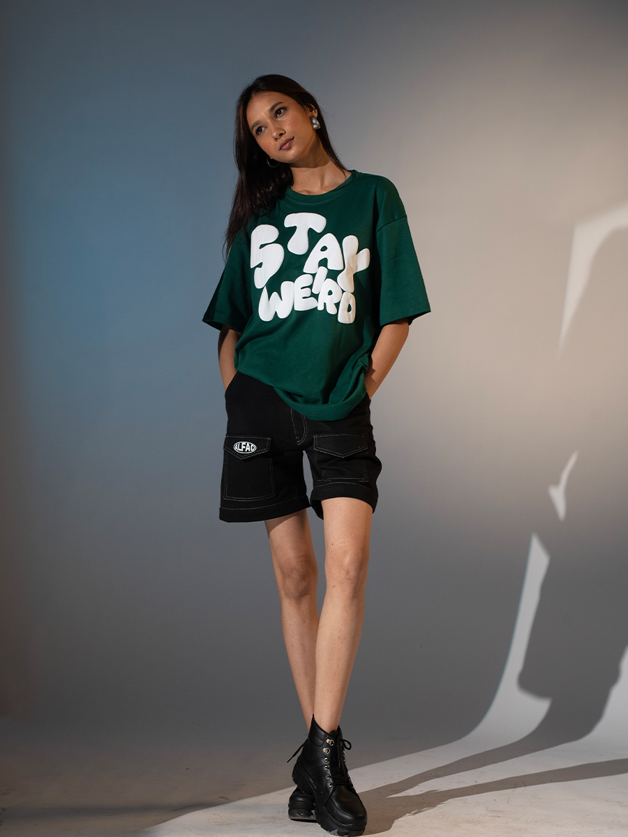 Alfaq Stay Weird Oversized T-shirts