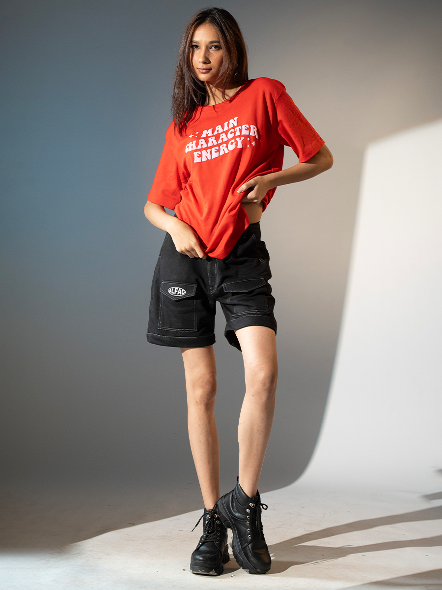 Alfaq Main Character Energy Oversized T-shirts