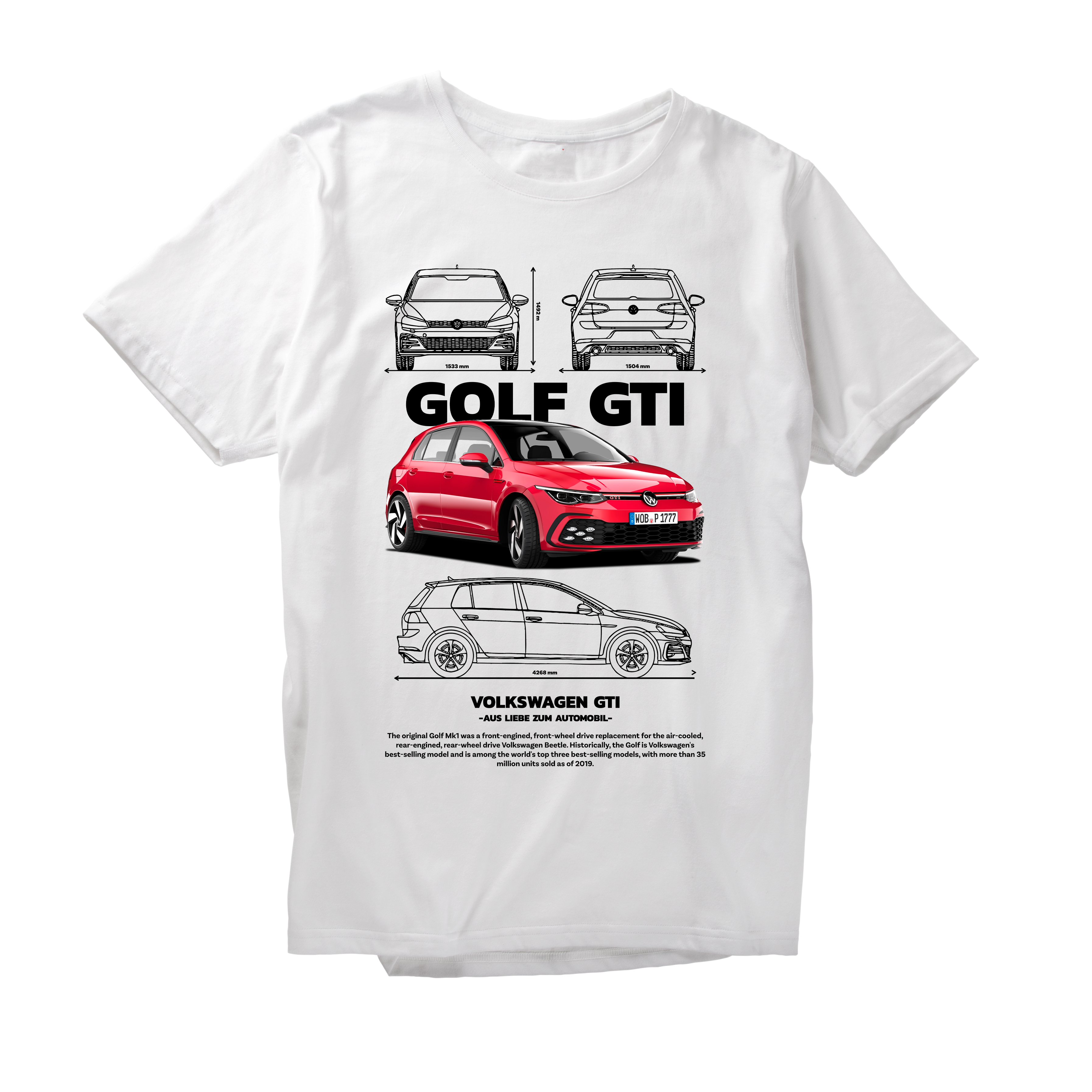 Alfaq VOLKSWAGEN GTI - NEGRO T-Shirt