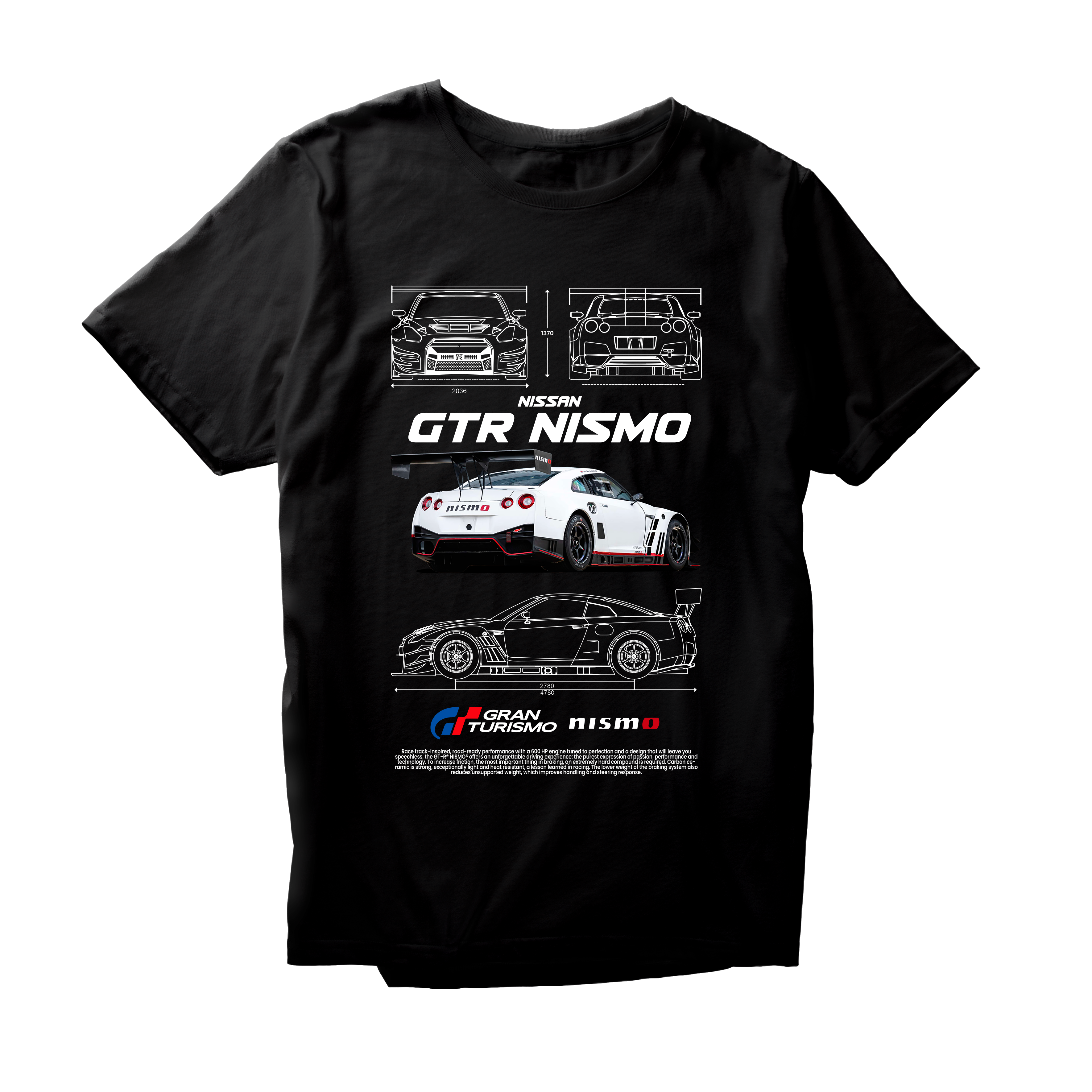 Alfaq nissan nismo white GTR T-Shirt